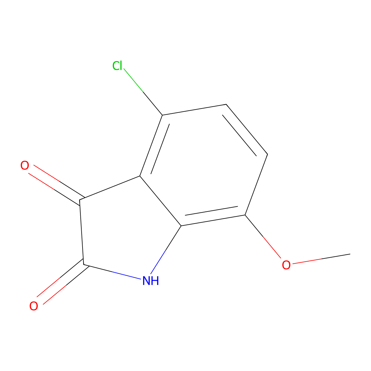 4-Chloro-7-methoxy-1H-indole-2,3-dione molecular structure, CAS 60706-07-2