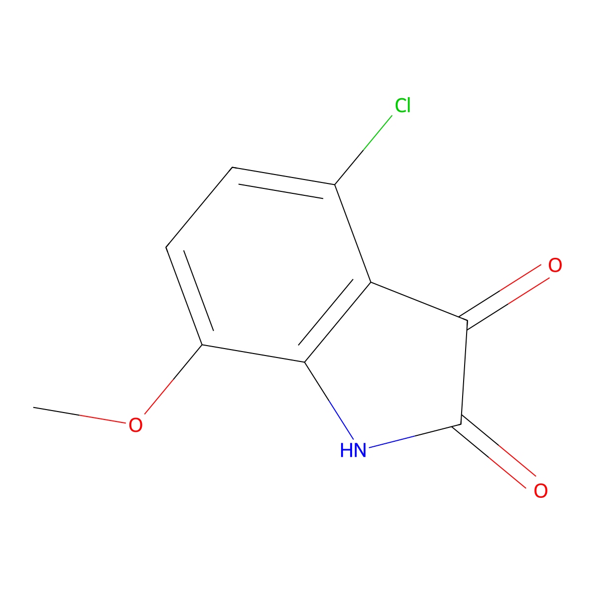 4-Chloro-7-methoxy-1H-indole-2,3-dione molecular structure, CAS 60706-07-2
