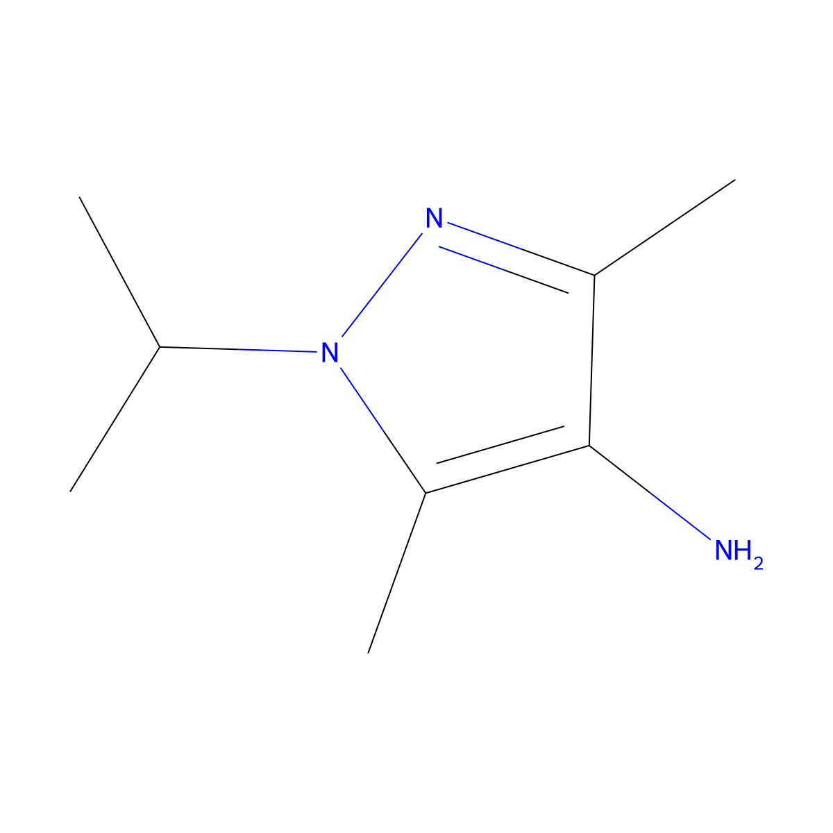 3,5-Dimethyl-1-(1-methylethyl)-1H-pyrazol-4-amine molecular structure, CAS 60706-59-4