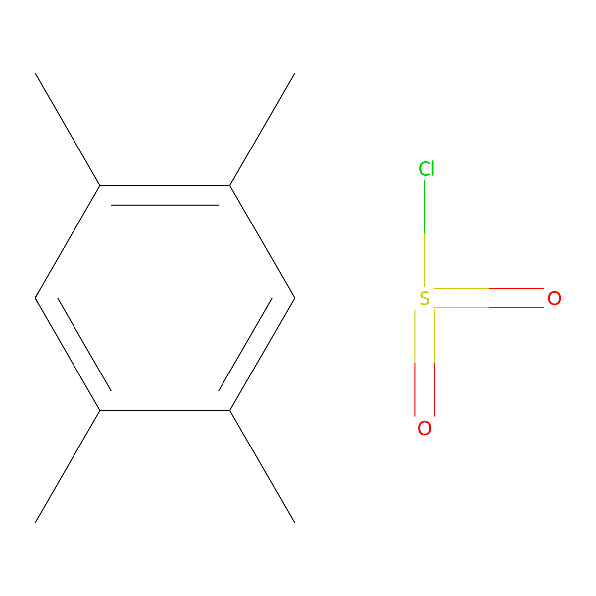 2,3,5,6-Tetramethylbenzenesulfonyl chloride molecular structure, CAS 60706-63-0
