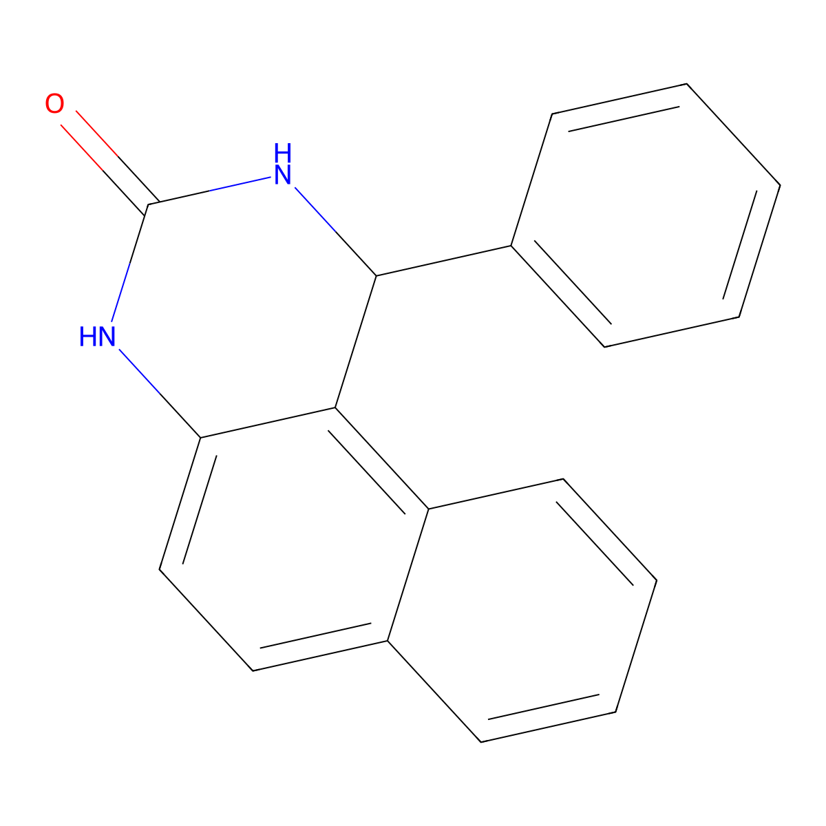 1-phenyl-1,4-dihydrobenzo[f]quinazolin-3(2H)-one molecular structure, CAS 60708-97-6