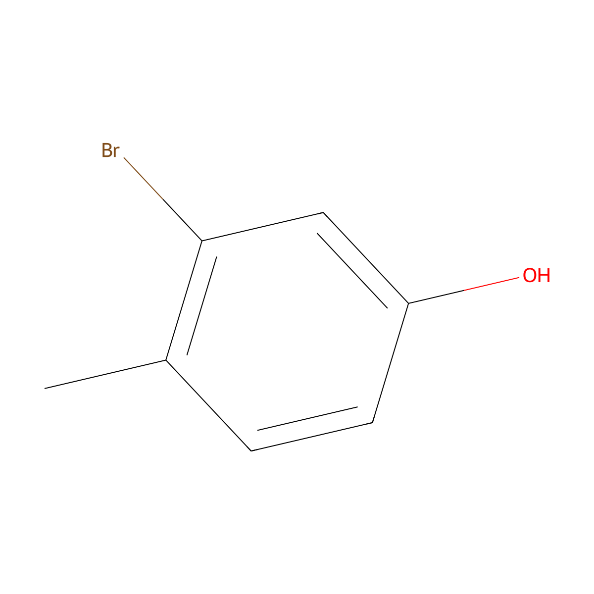 3-Bromo-4-methylphenol molecular structure, CAS 60710-39-6