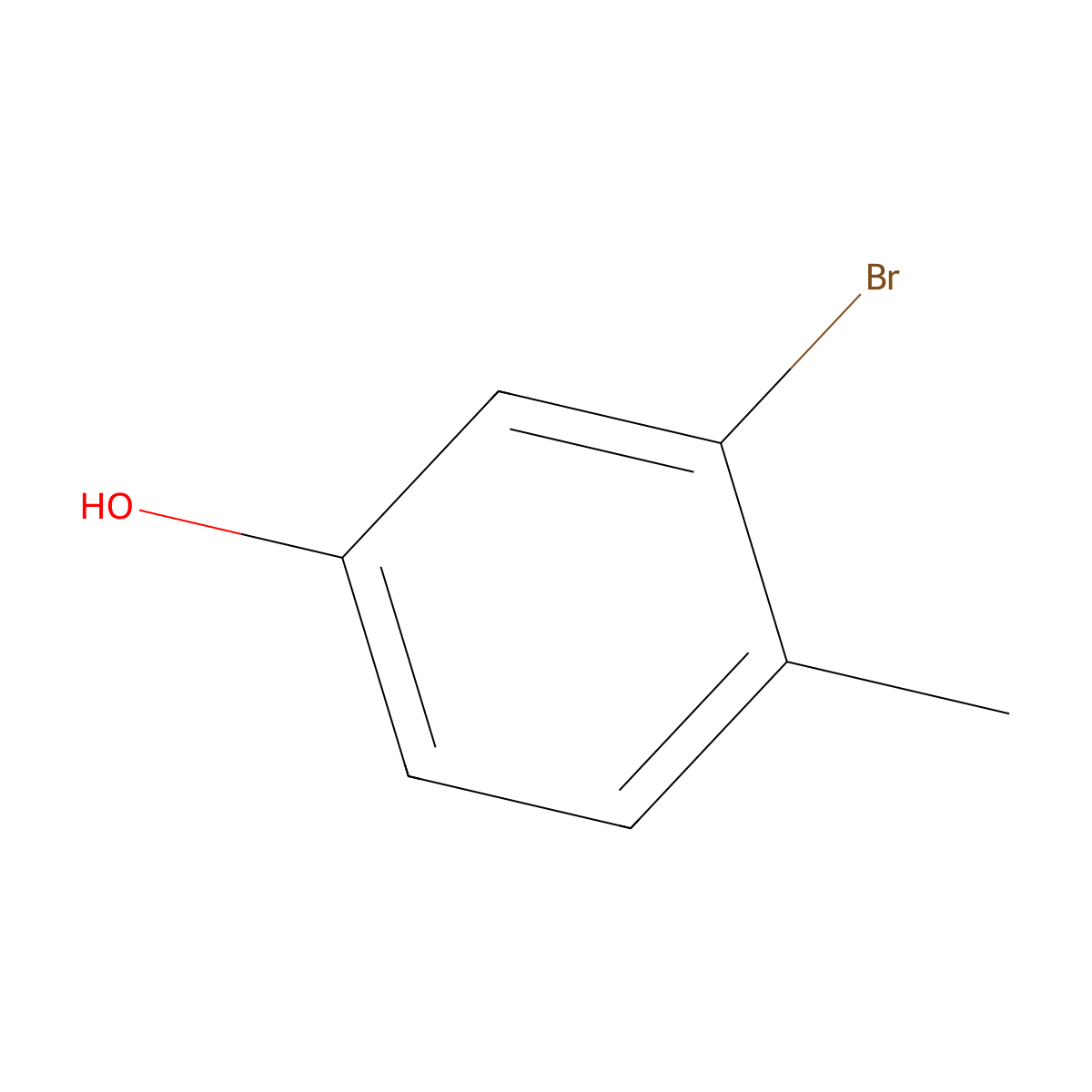 3-Bromo-4-methylphenol molecular structure, CAS 60710-39-6