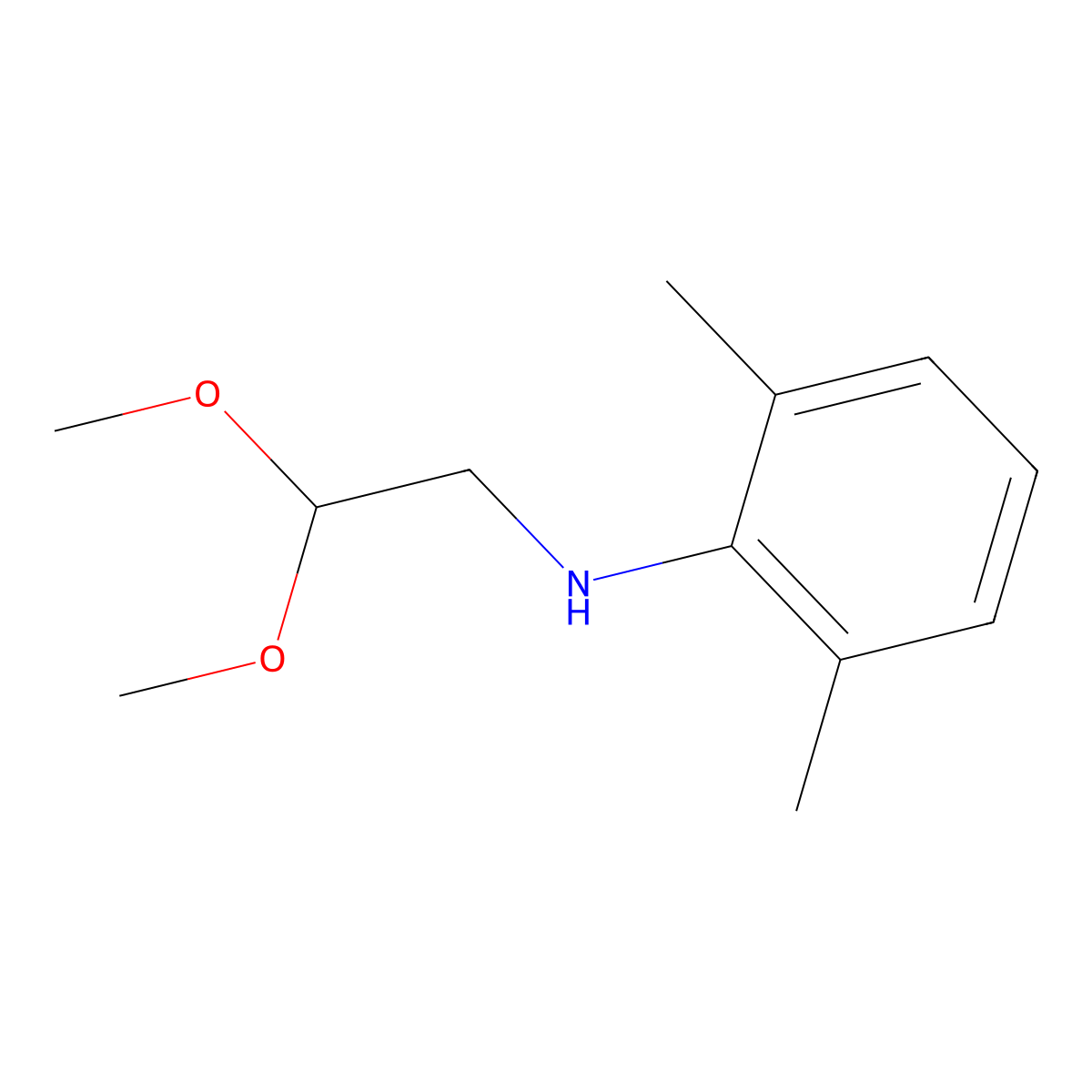 N-(2,2-Dimethoxyethyl)-2,6-dimethylaniline molecular structure, CAS 60710-53-4
