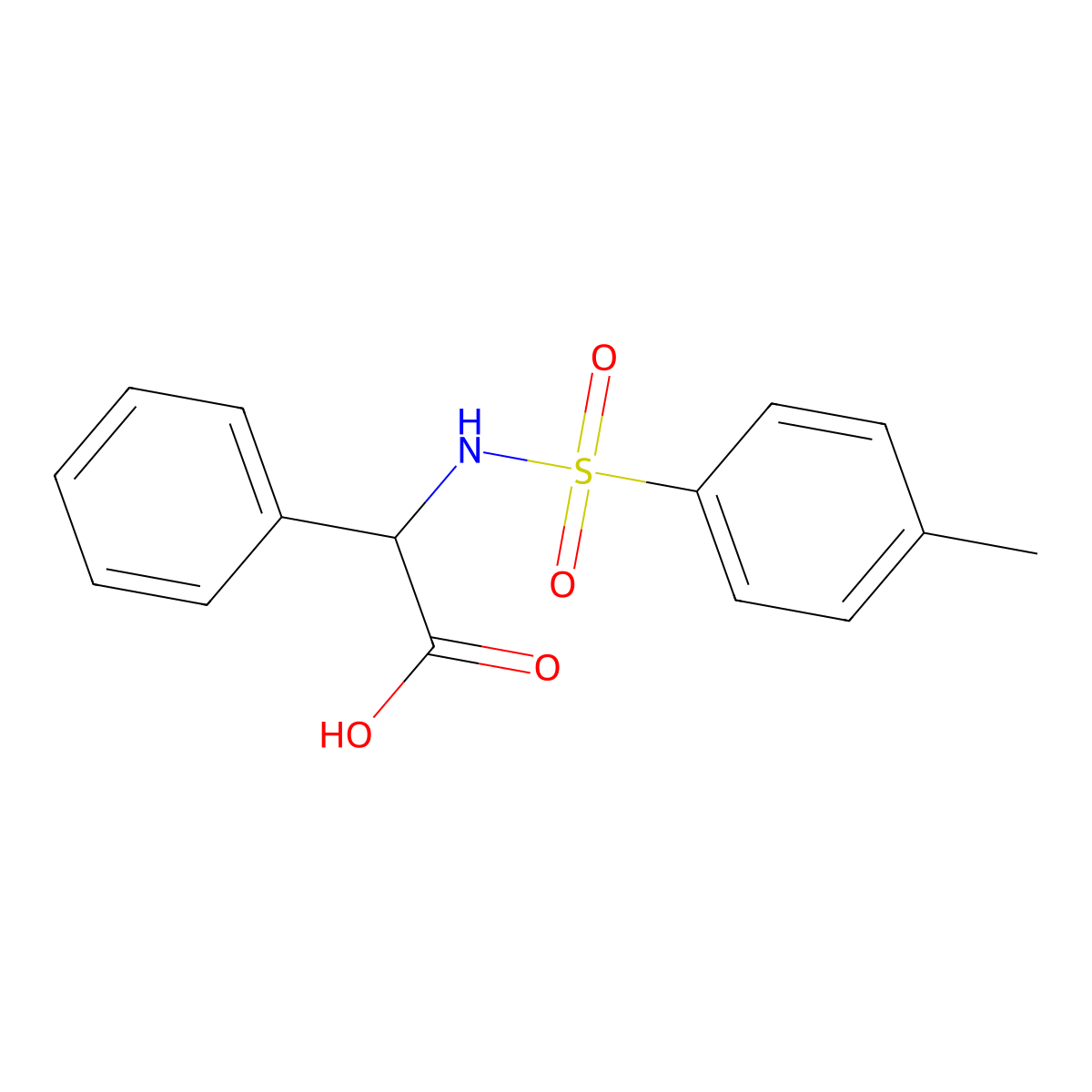 2-{[(4-Methylphenyl)sulfonyl]amino}-2-phenylacetic acid molecular structure, CAS 60712-47-2