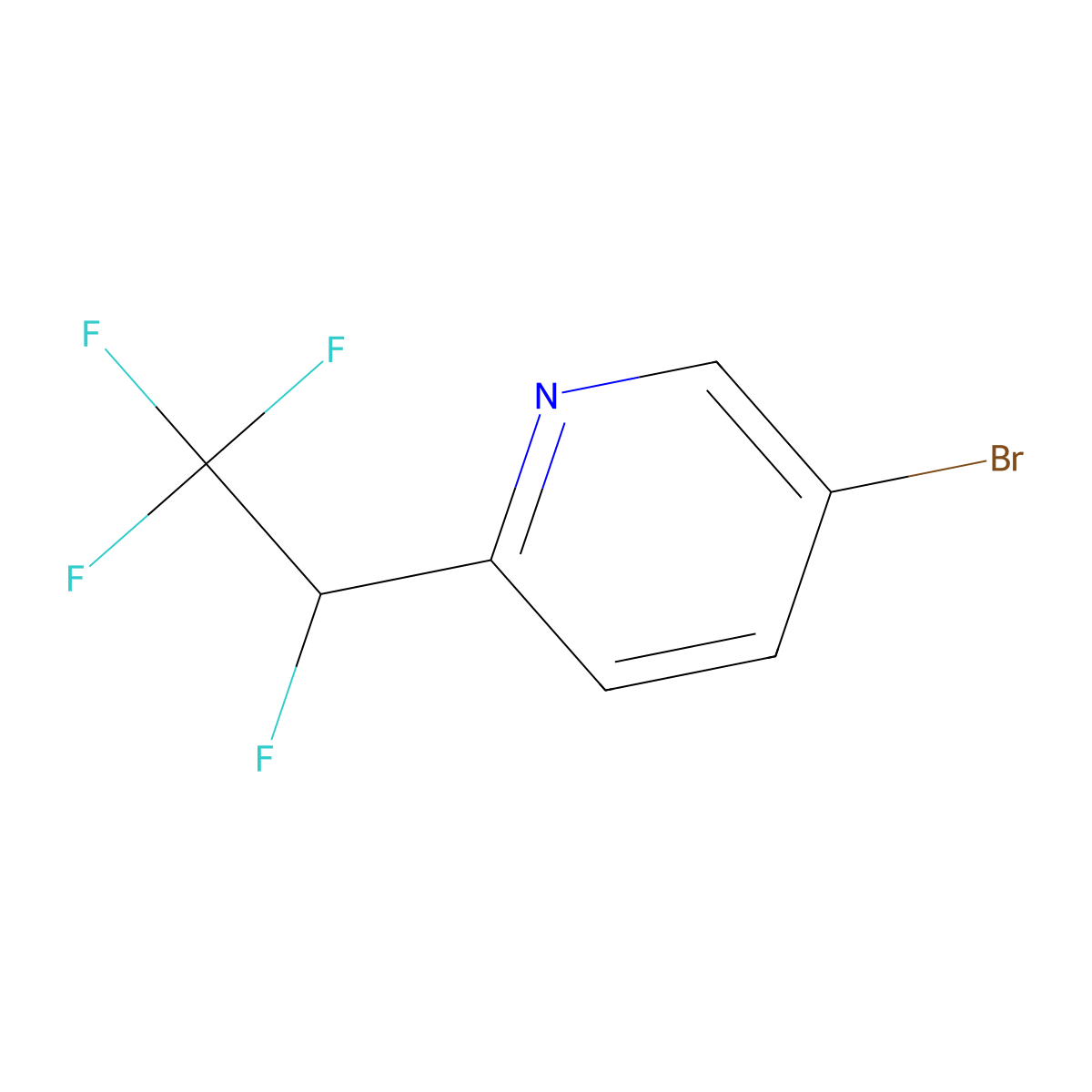 5-Bromo-2-(1,2,2,2-tetrafluoroethyl)pyridine molecular structure, CAS 60715-33-5