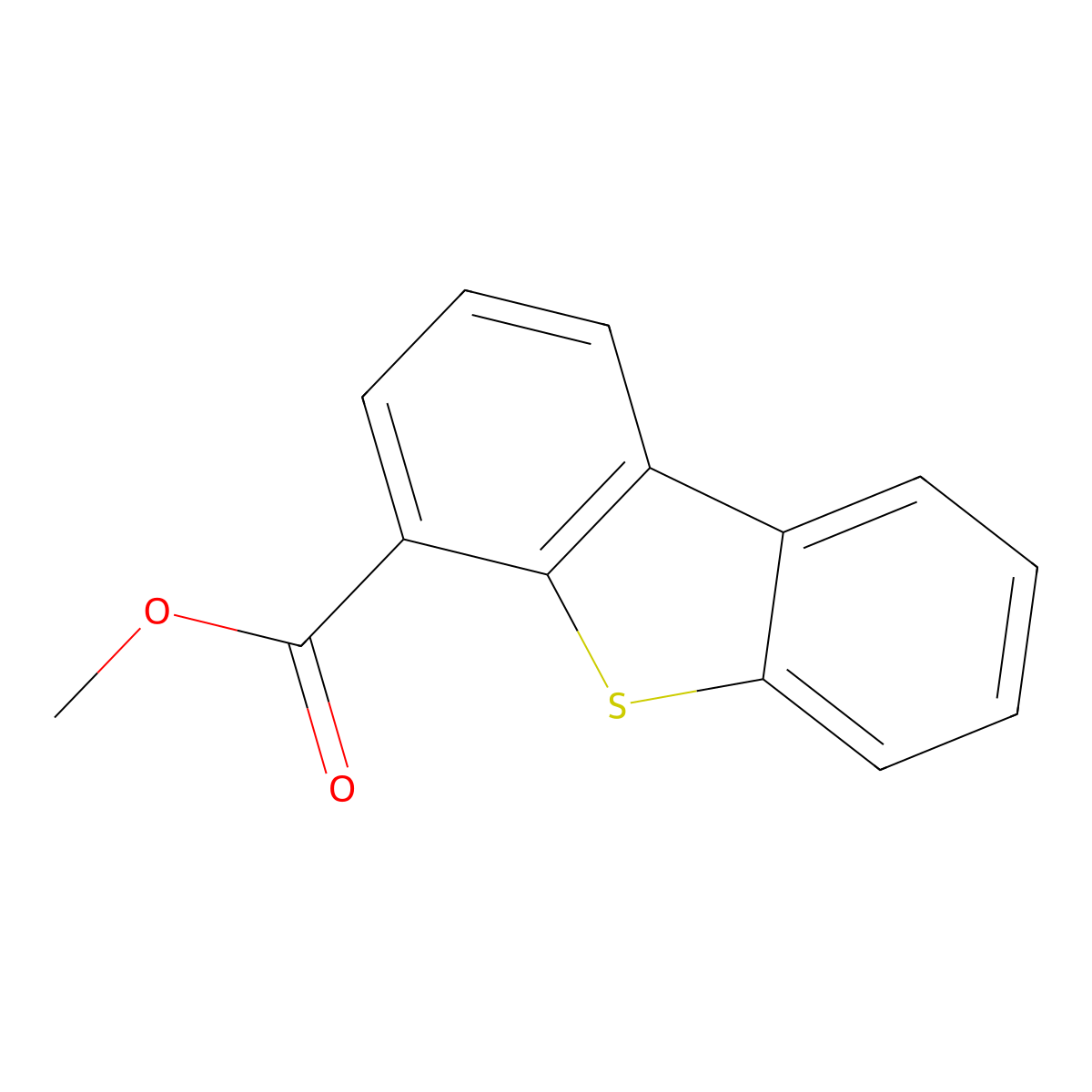 Methyl dibenzo[b,d]thiophene-4-carboxylate molecular structure, CAS 60718-97-0
