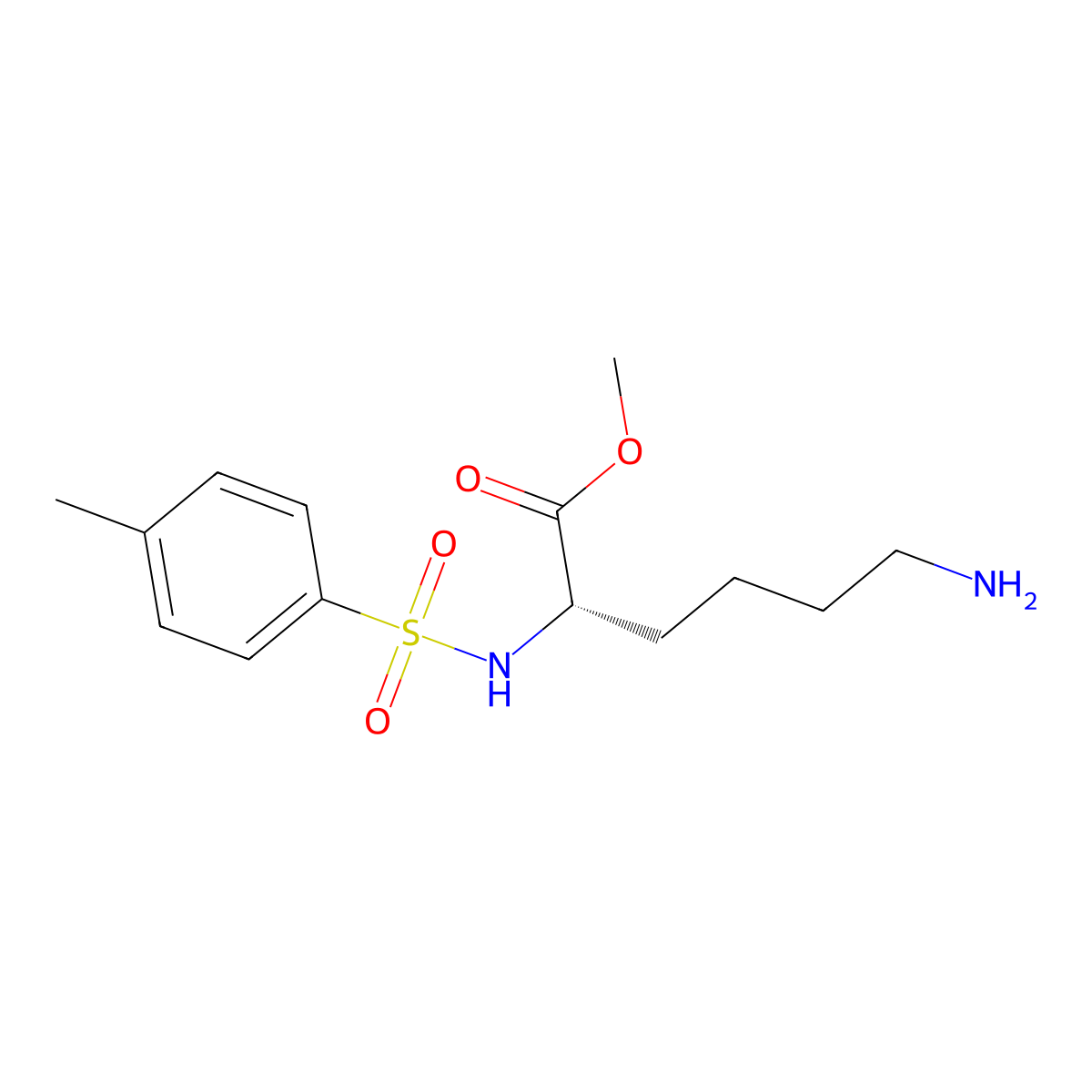 N-Tosyllysine methyl ester molecular structure, CAS 6072-04-4