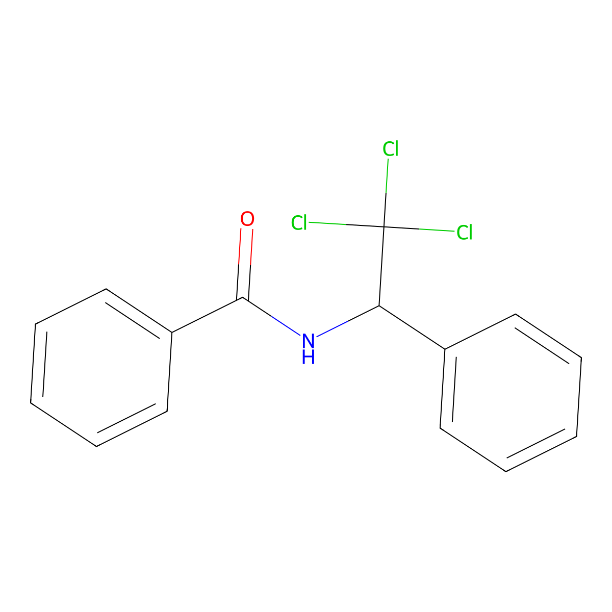 n-(2,2,2-Trichloro-1-phenylethyl)benzamide molecular structure, CAS 60721-37-1