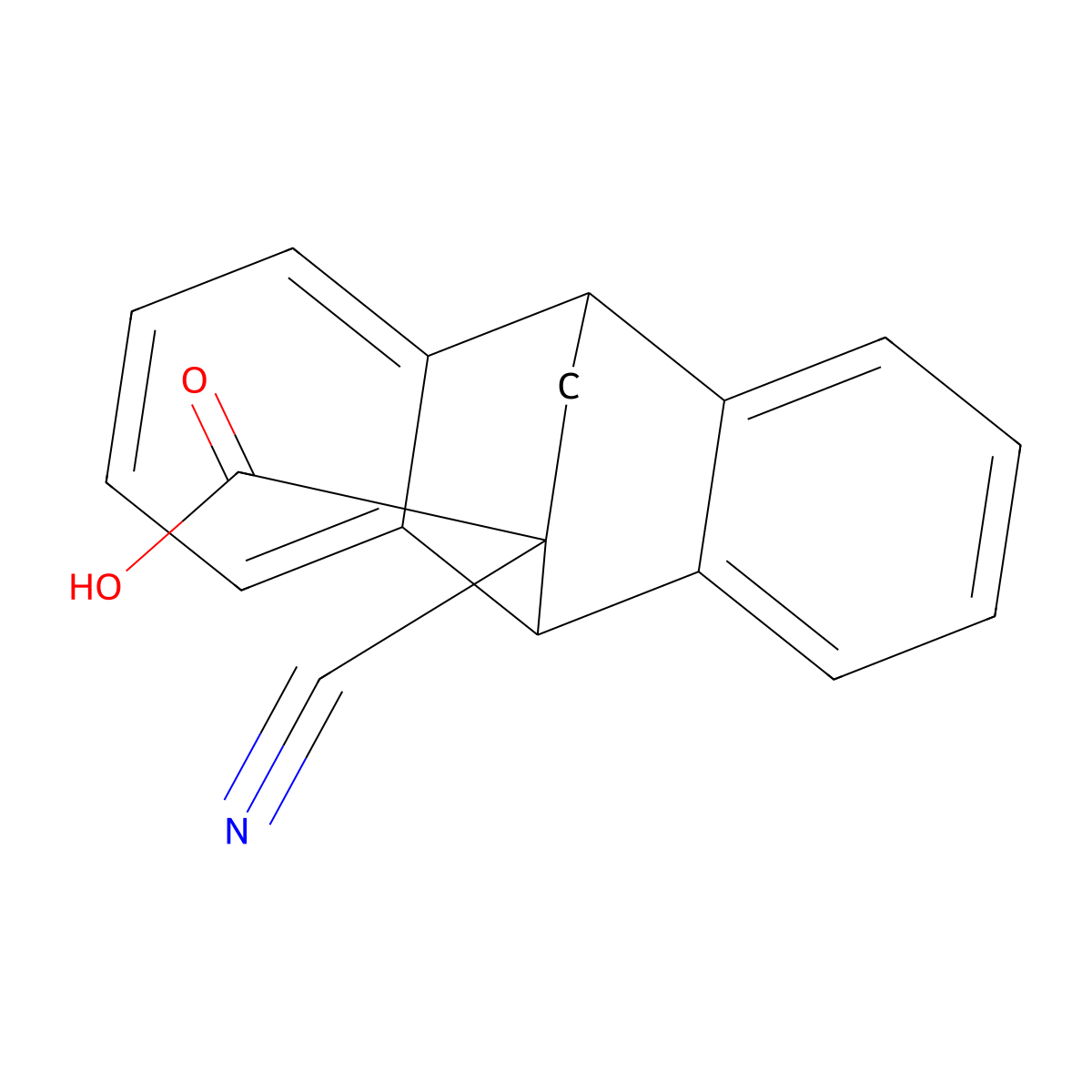 11-Cyano-9,10-dihydro-9,10-ethanoanthracene-11-carboxylic acid molecular structure, CAS 60722-02-3