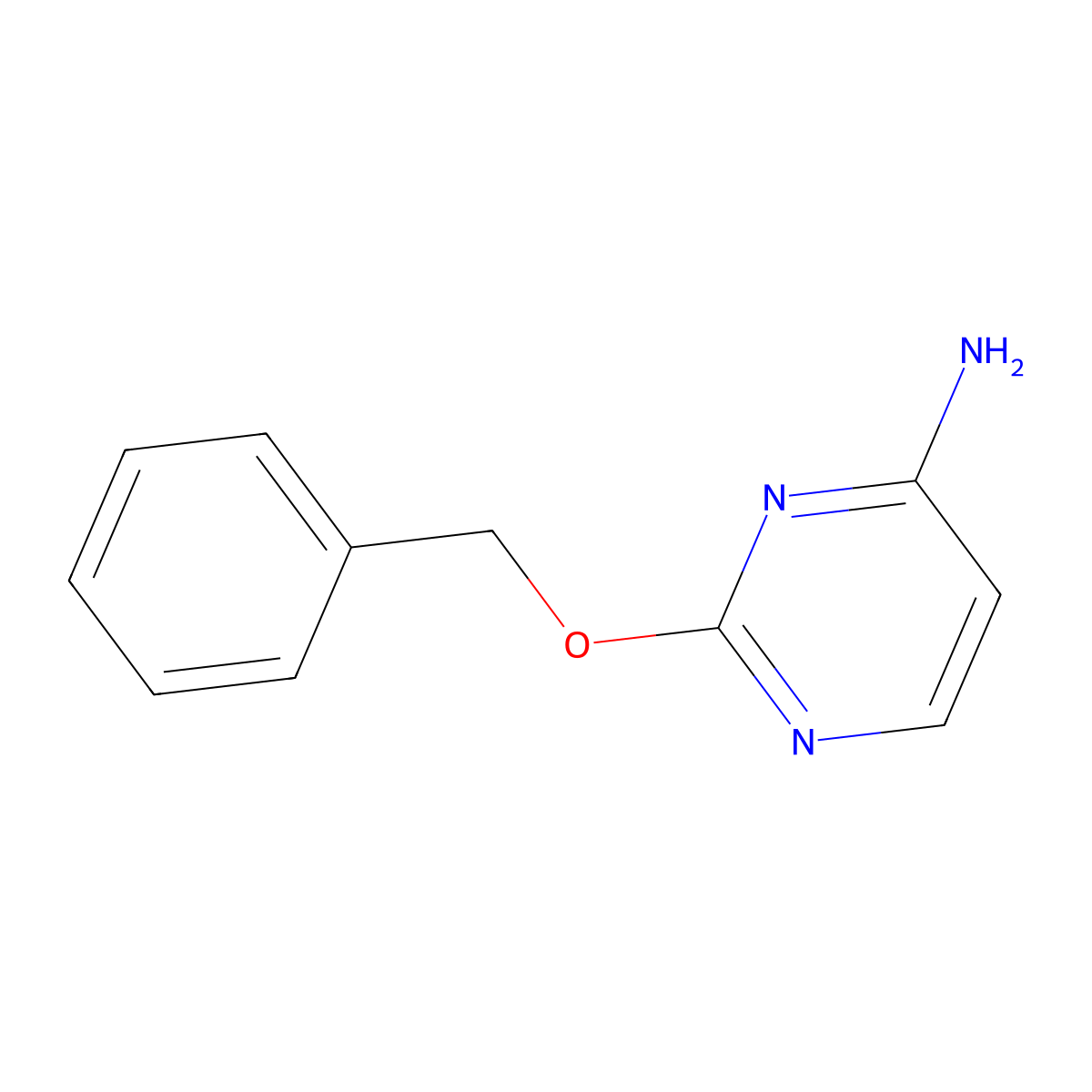 2-(Phenylmethoxy)-4-pyrimidinamine molecular structure, CAS 60722-67-0