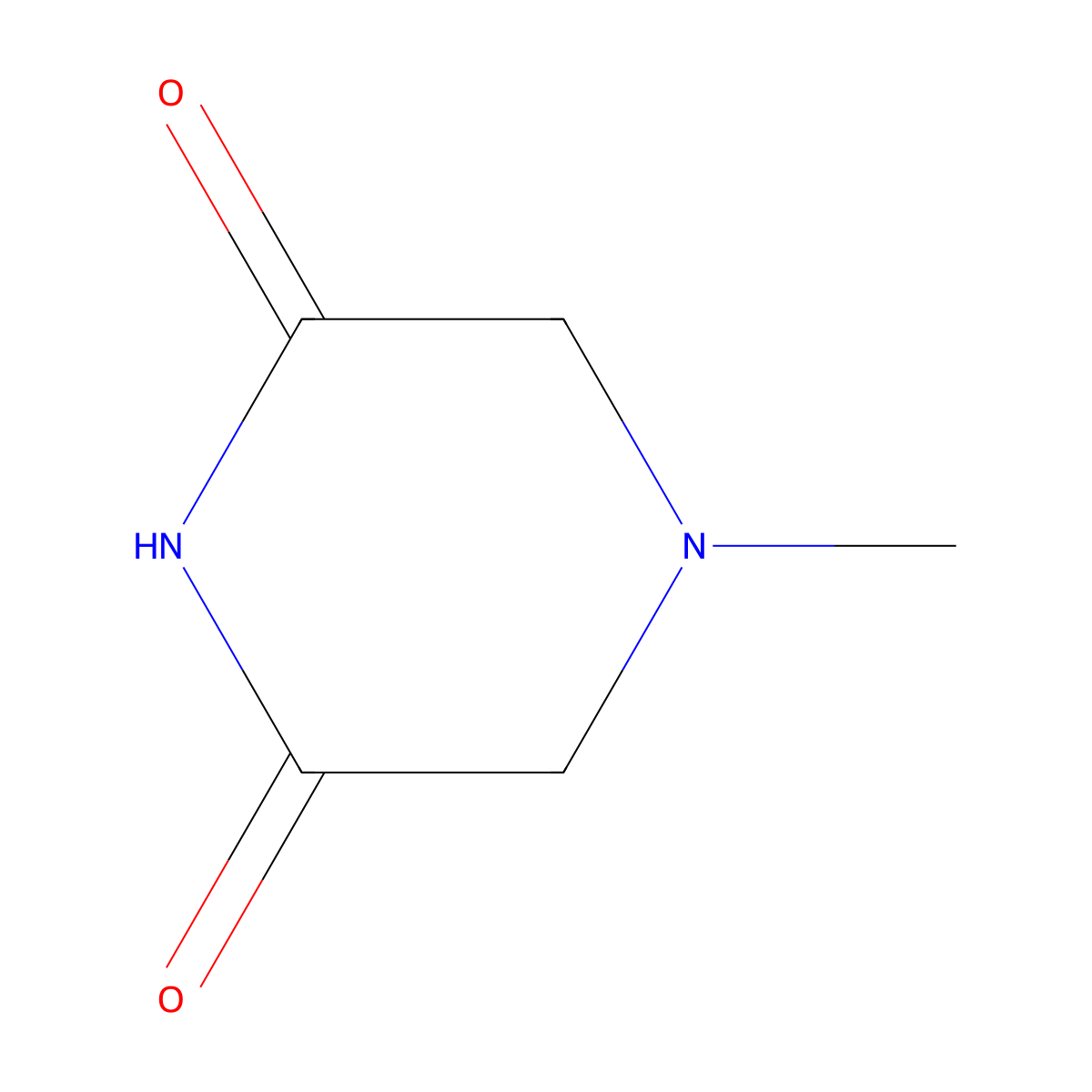 4-Methylpiperazine-2,6-dione molecular structure, CAS 60725-35-1