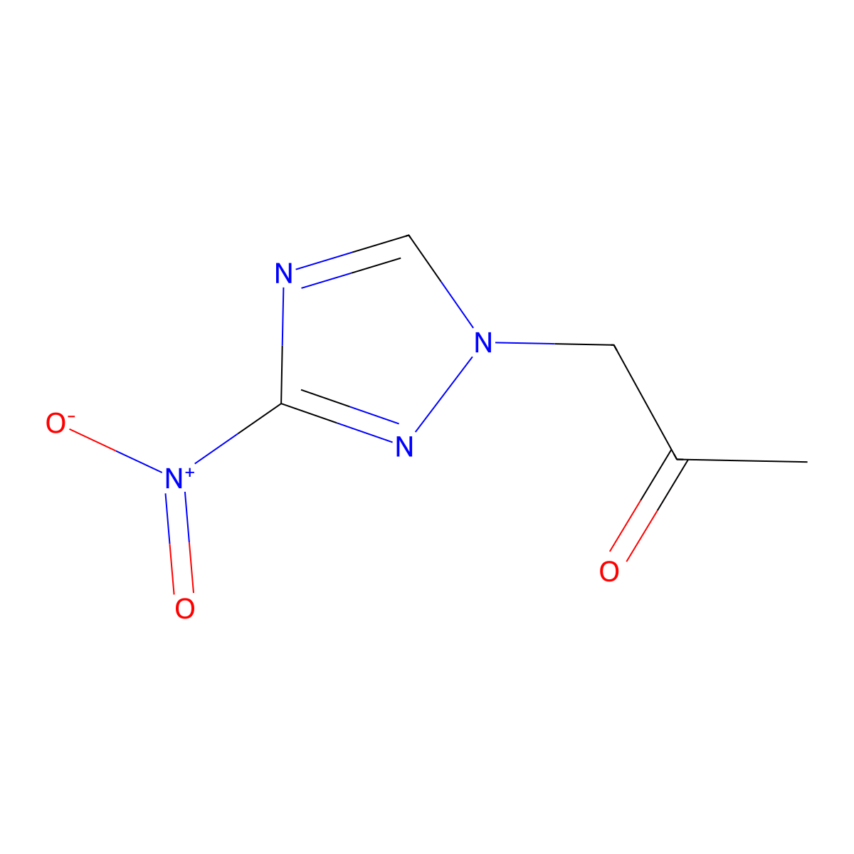 1-(3-Nitro-1H-1,2,4-triazol-1-yl)propan-2-one molecular structure, CAS 60728-89-4
