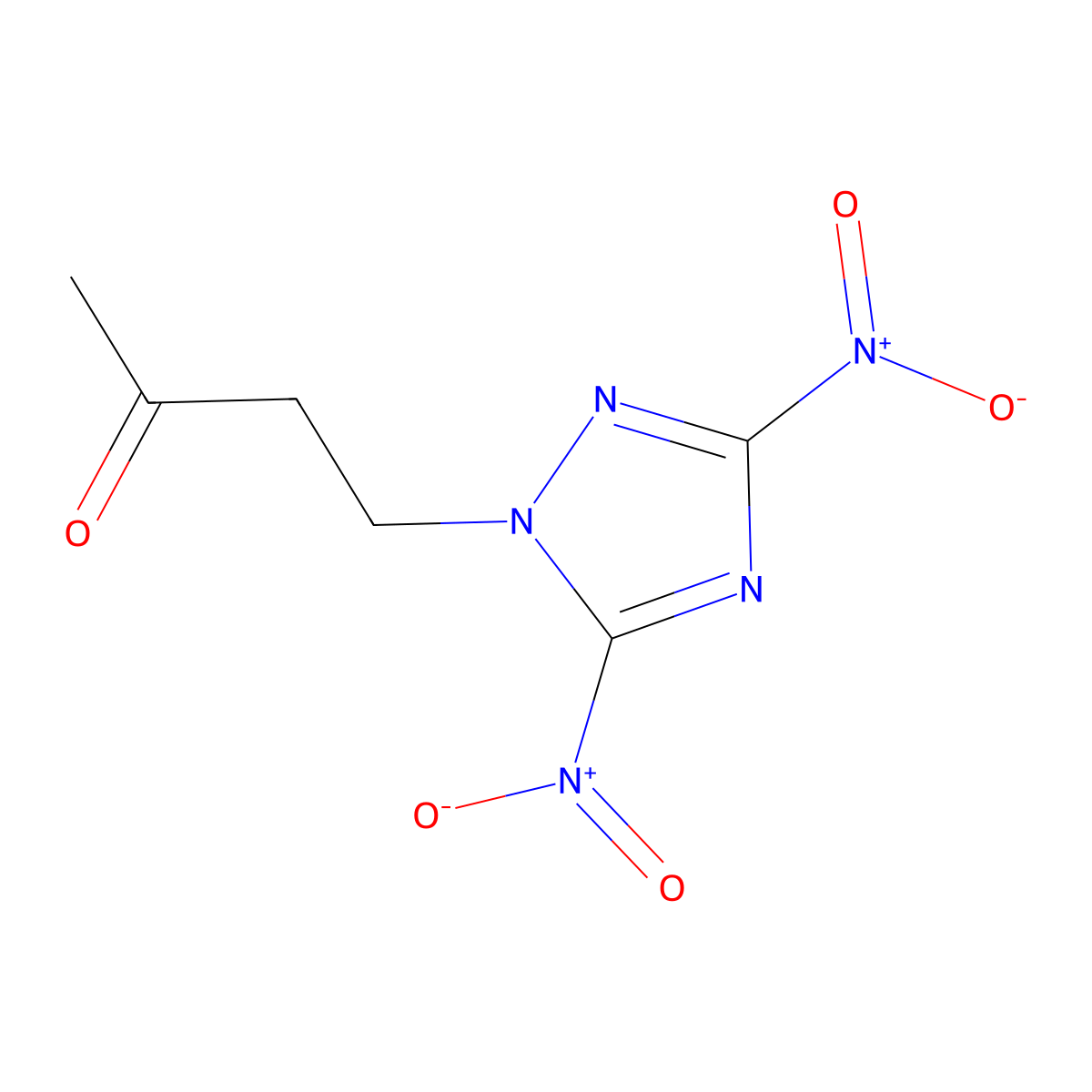 4-(3,5-dinitro-1H-1,2,4-triazol-1-yl)butan-2-one molecular structure, CAS 60728-90-7