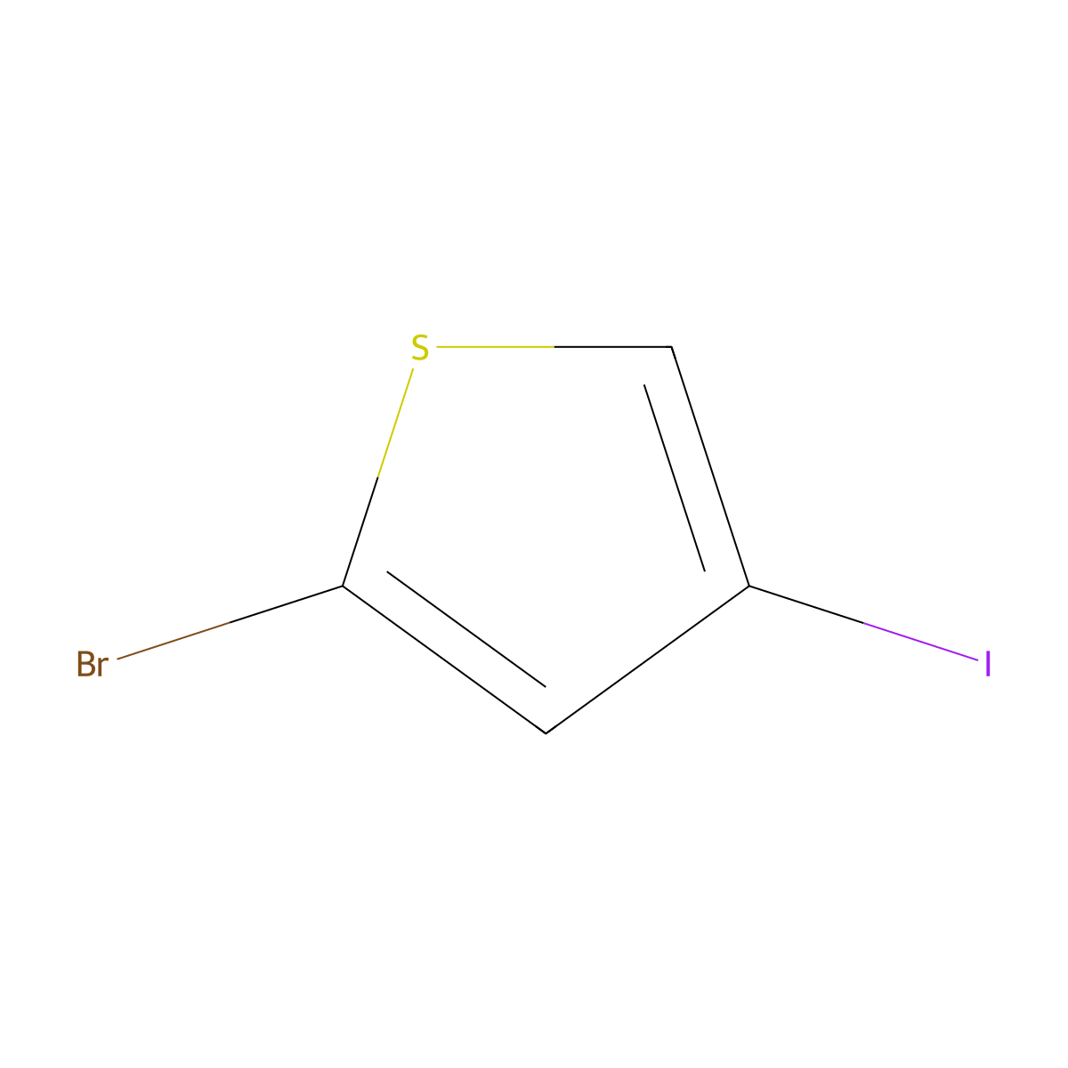 2-Bromo-4-iodothiophene molecular structure, CAS 60729-35-3