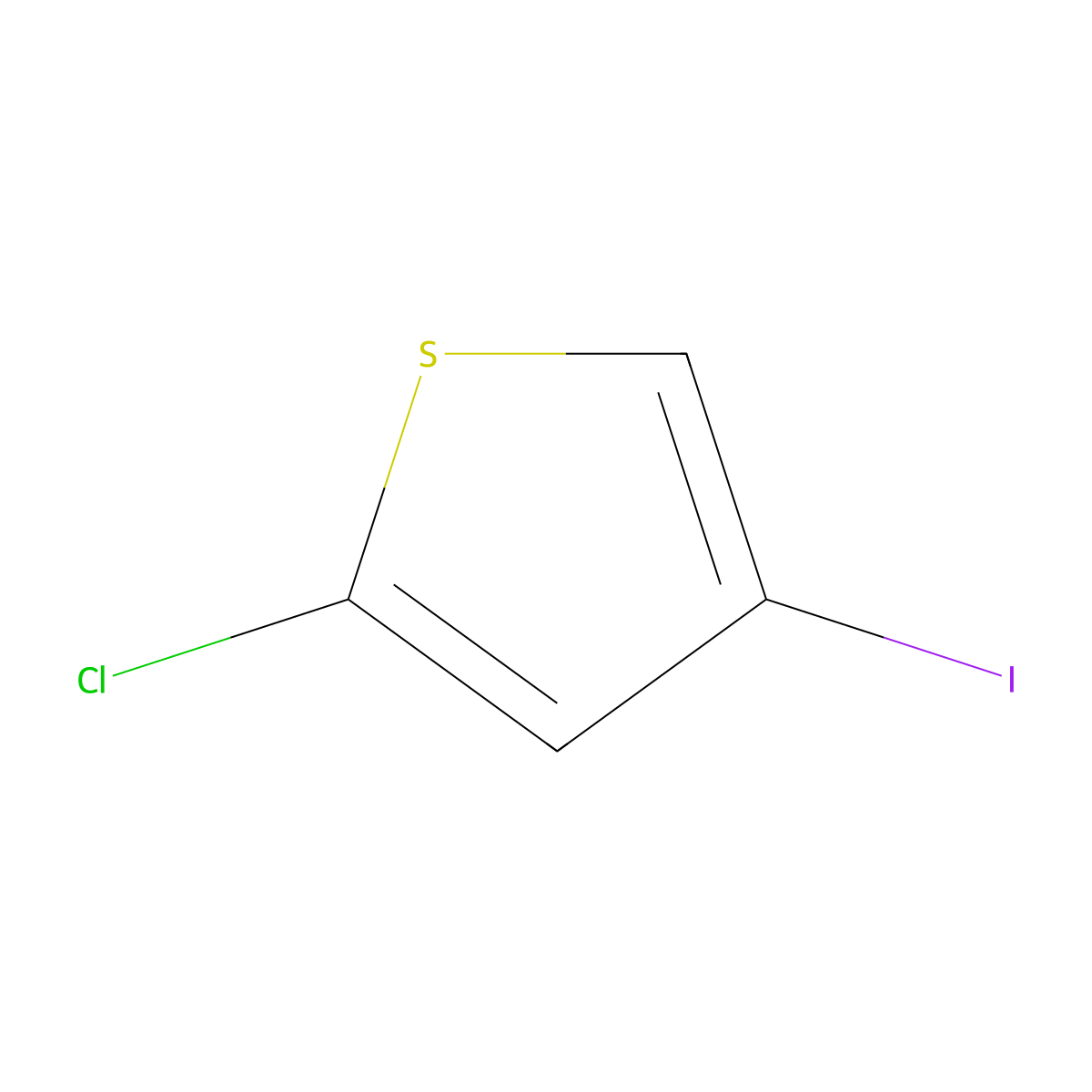 Thiophene, 2-chloro-4-iodo- molecular structure, CAS 60729-39-7