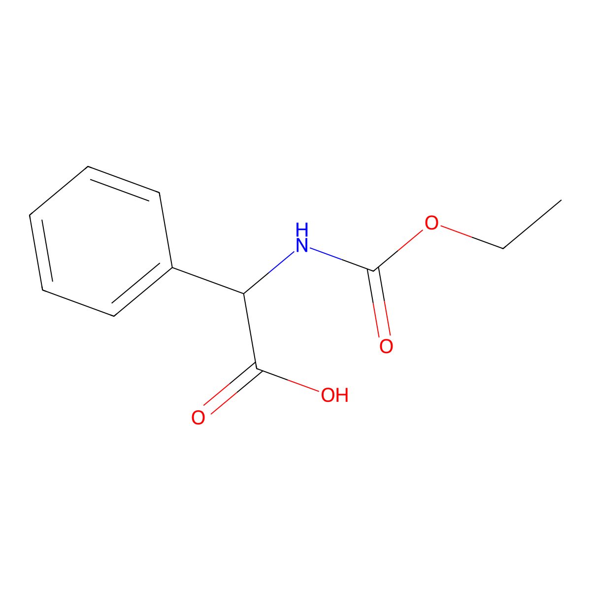 (S)-2-(ethoxycarbonylamino)-2-phenylacetic acid molecular structure, CAS 60729-80-8