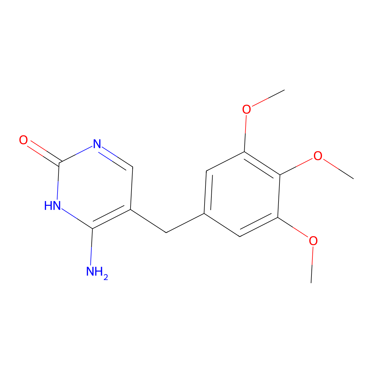 2-Desamino-2-hydroxy trimethoprim molecular structure, CAS 60729-91-1
