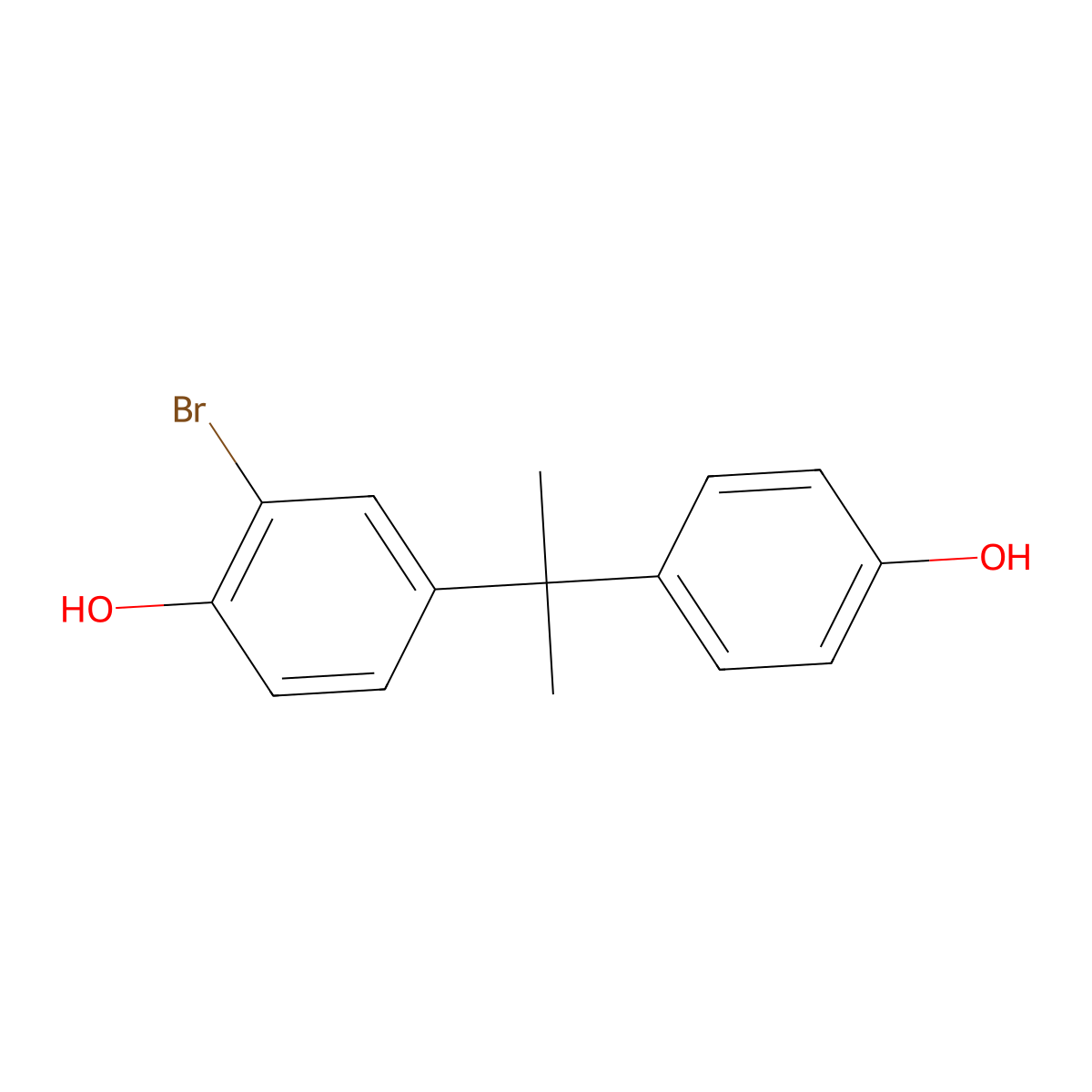 3-Monobromobisphenol A molecular structure, CAS 6073-11-6