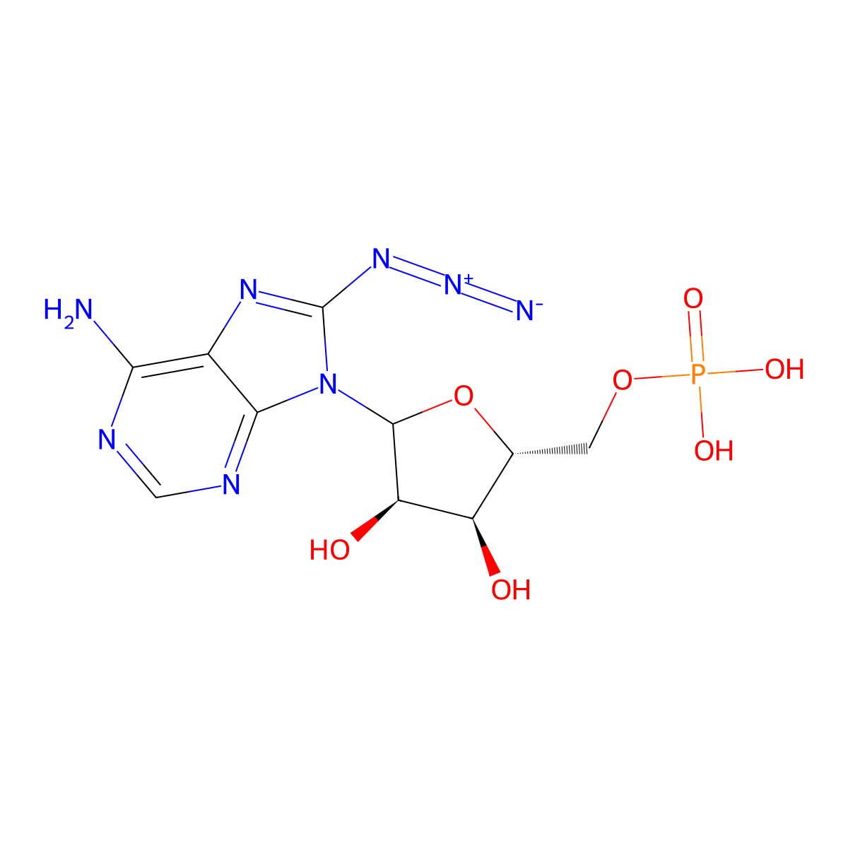 8-Azidoadenosine 5'-monophosphate molecular structure, CAS 60731-47-7