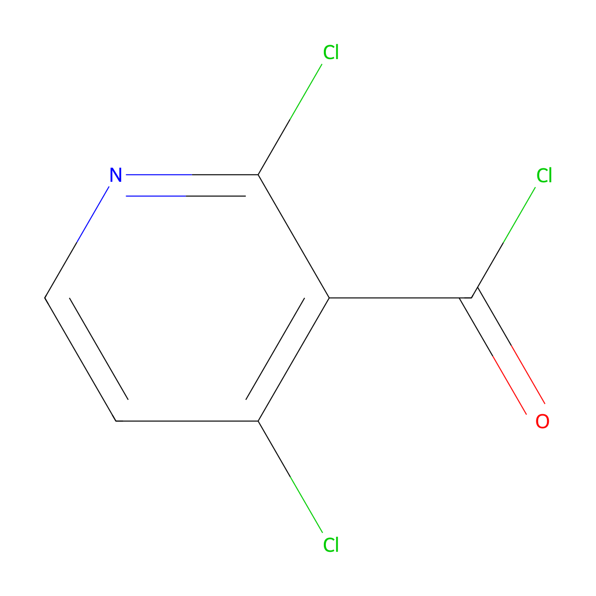 2,4-Dichloropyridine-3-carbonyl chloride molecular structure, CAS 607351-40-6