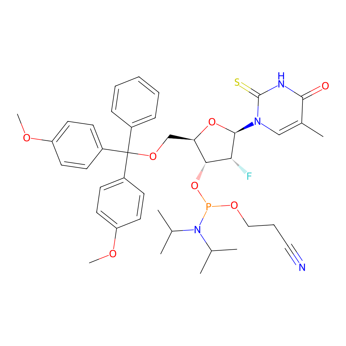 2-F 2-Thio-T amidite molecular structure, CAS 607353-03-7
