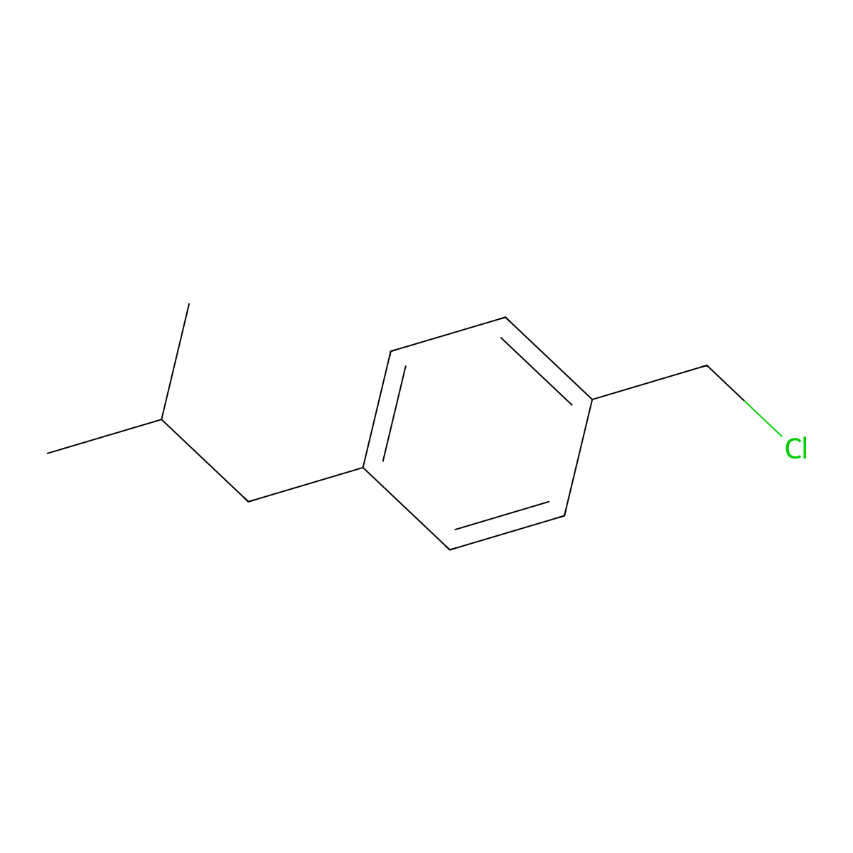 1-(Chloromethyl)-4-(2-methylpropyl)benzene molecular structure, CAS 60736-79-0