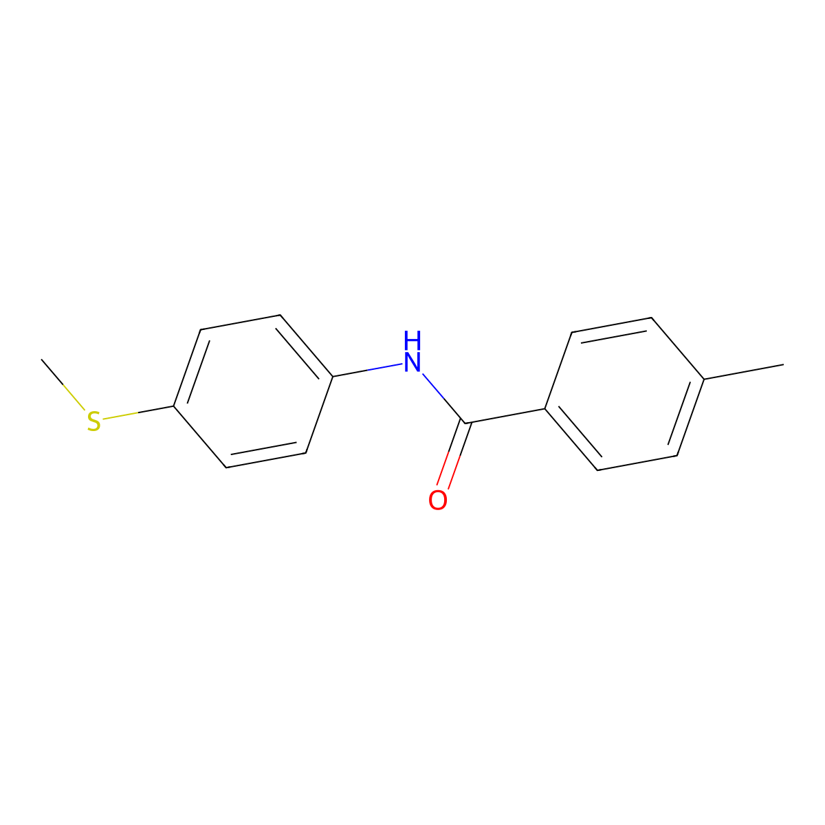 4-Methyl-N-[4-(methylsulfanyl)phenyl]benzamide molecular structure, CAS 607361-29-5