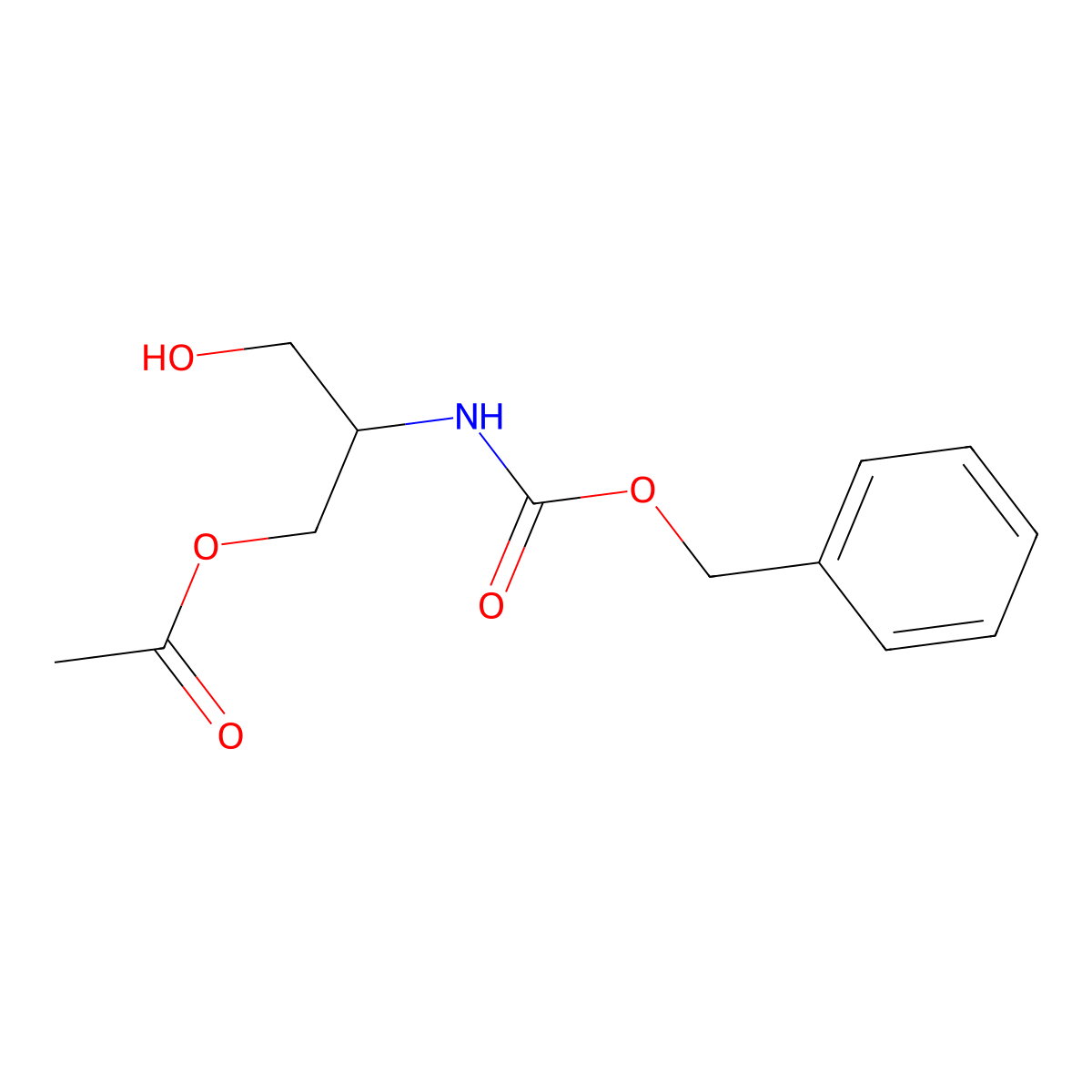 2-{[(Benzyloxy)carbonyl]amino}-3-hydroxypropyl acetate molecular structure, CAS 607361-74-0