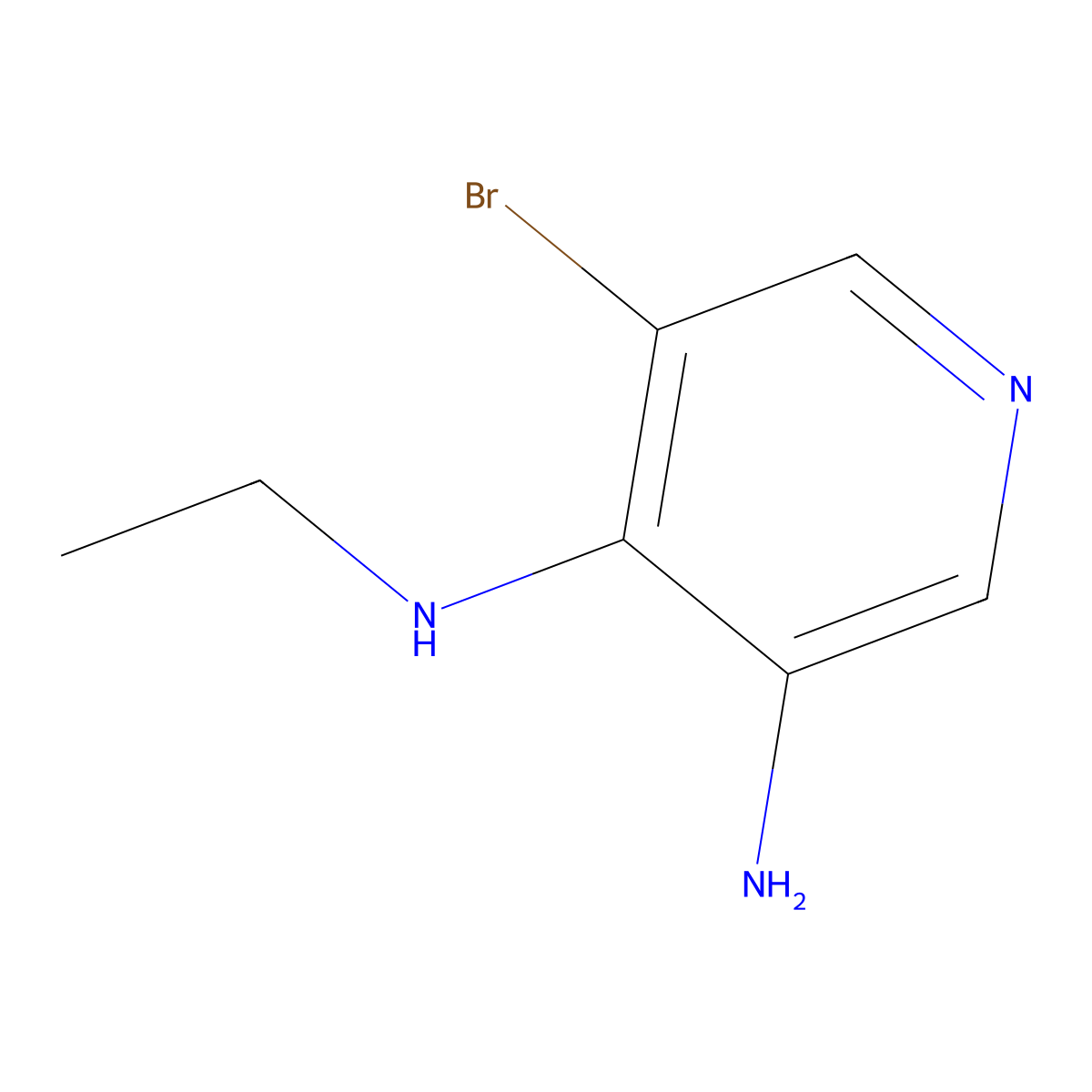 5-bromo-N4-ethylpyridine-3,4-diamine molecular structure, CAS 607371-03-9