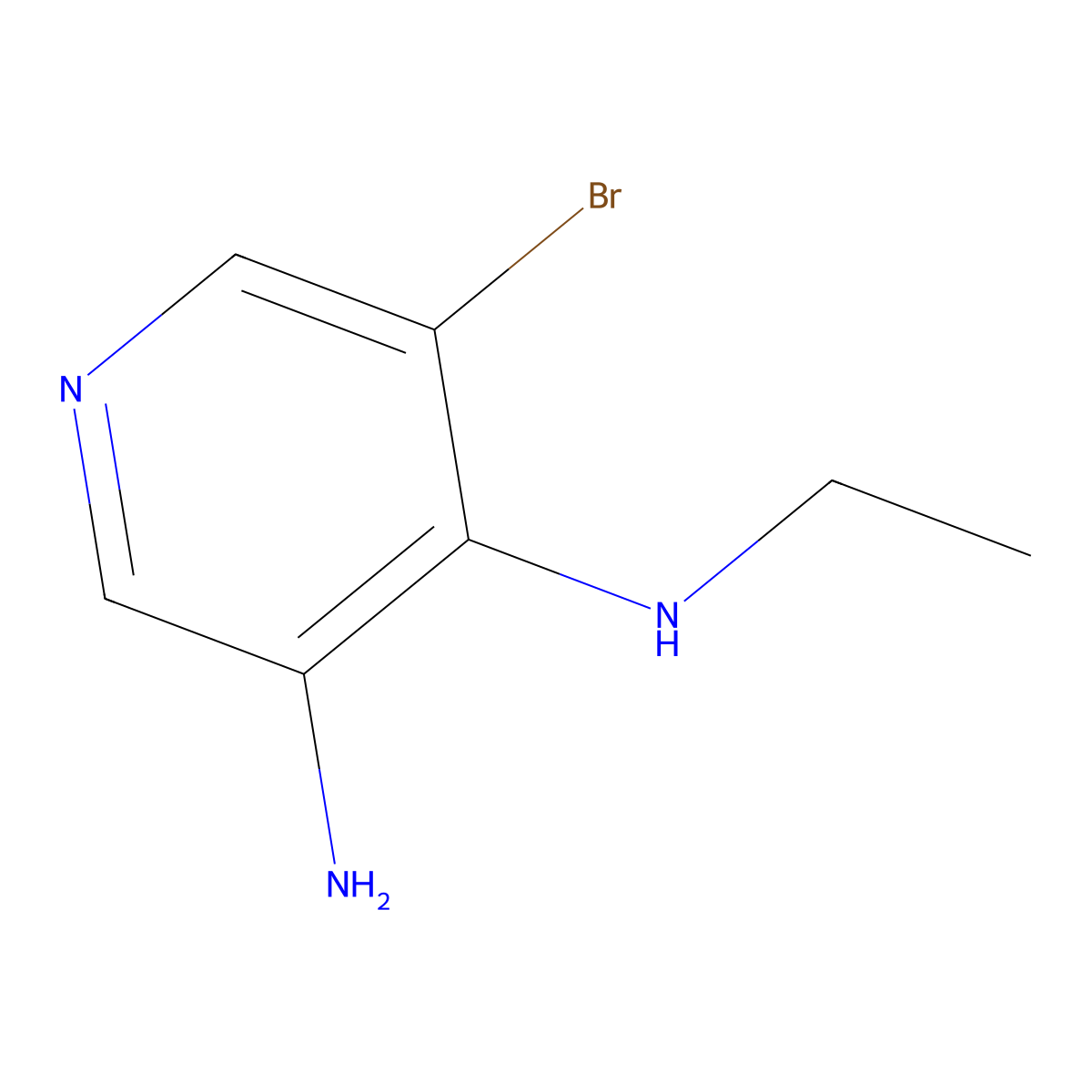 5-bromo-N4-ethylpyridine-3,4-diamine molecular structure, CAS 607371-03-9