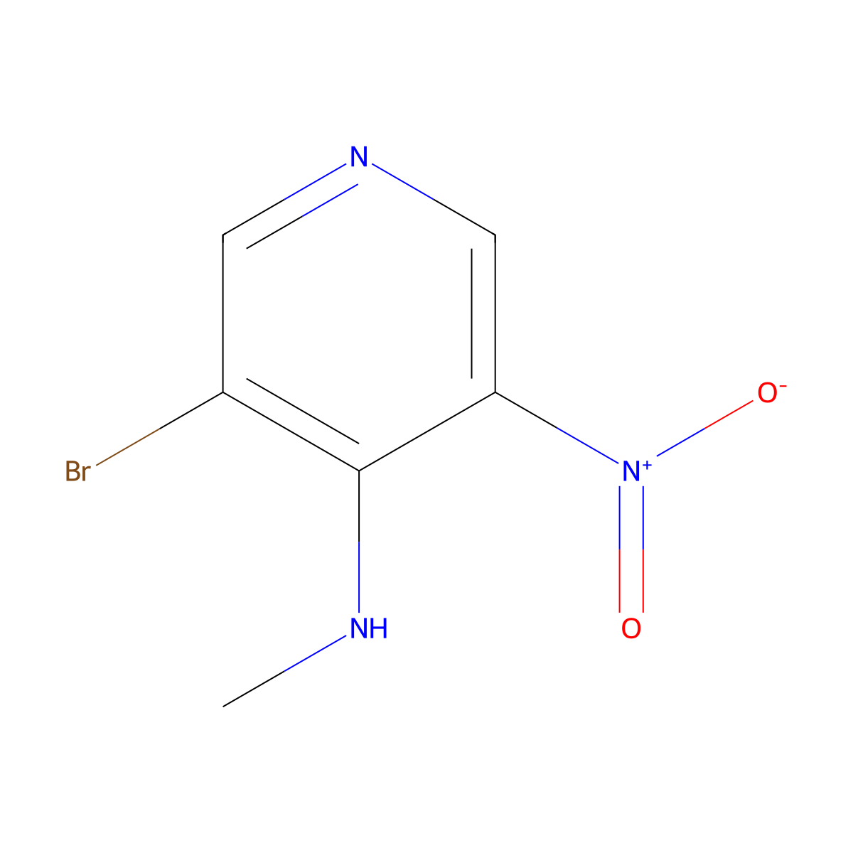 3-Bromo-N-methyl-5-nitropyridin-4-amine molecular structure, CAS 607373-24-0