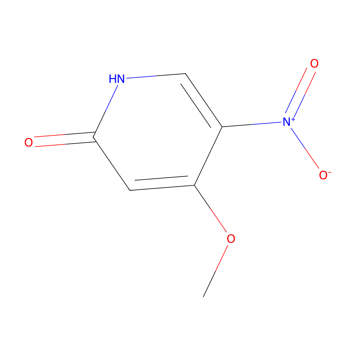 2-Hydroxy-4-methoxy-5-nitropyridine molecular structure, CAS 607373-82-0