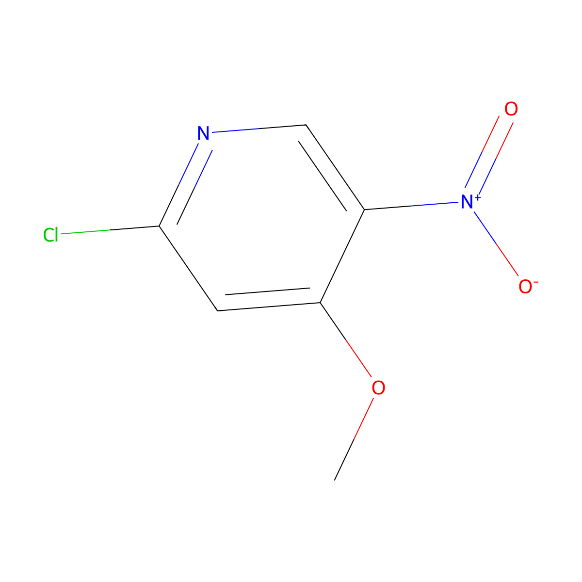 2-Chloro-4-methoxy-5-nitropyridine molecular structure, CAS 607373-83-1