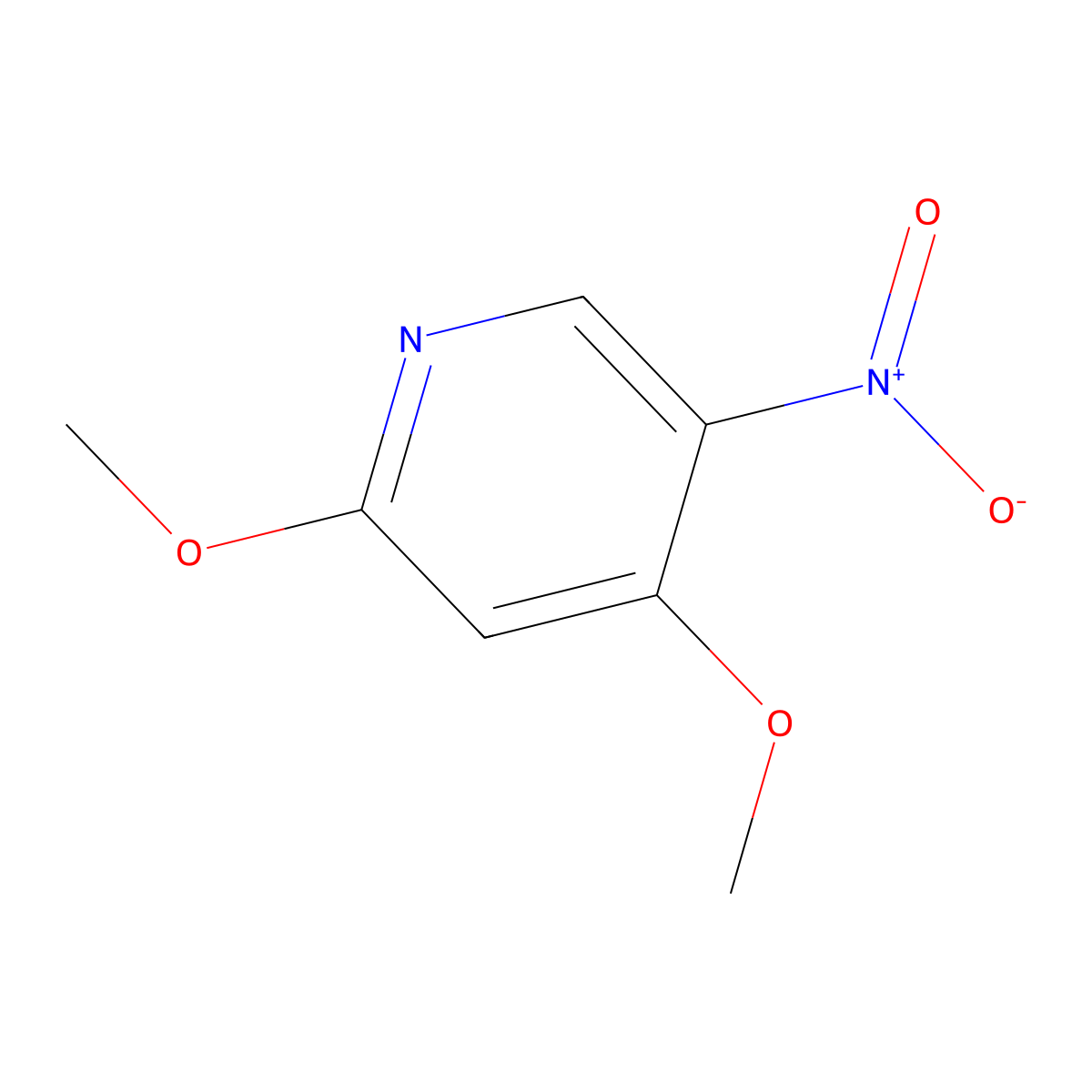 2,4-Dimethoxy-5-nitropyridine molecular structure, CAS 607373-84-2
