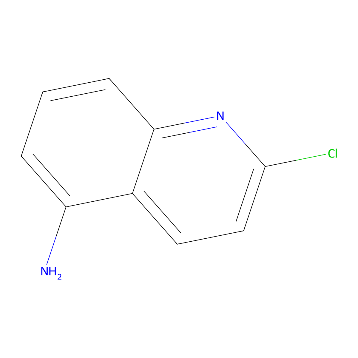 2-Chloroquinolin-5-amine molecular structure, CAS 607377-99-1
