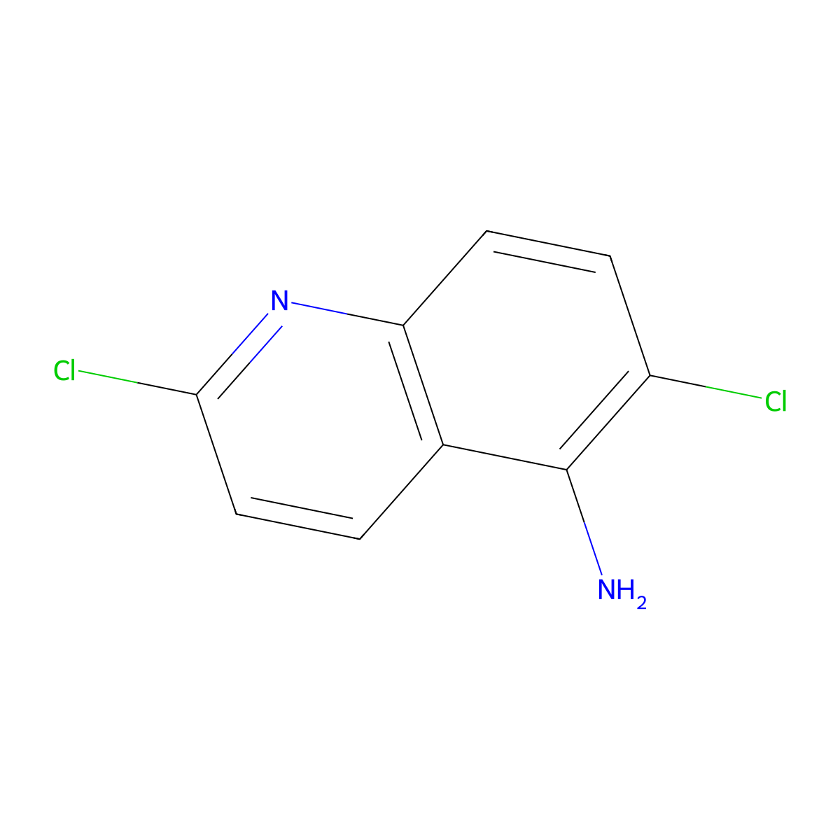 2,6-Dichloroquinolin-5-amine molecular structure, CAS 607380-28-9