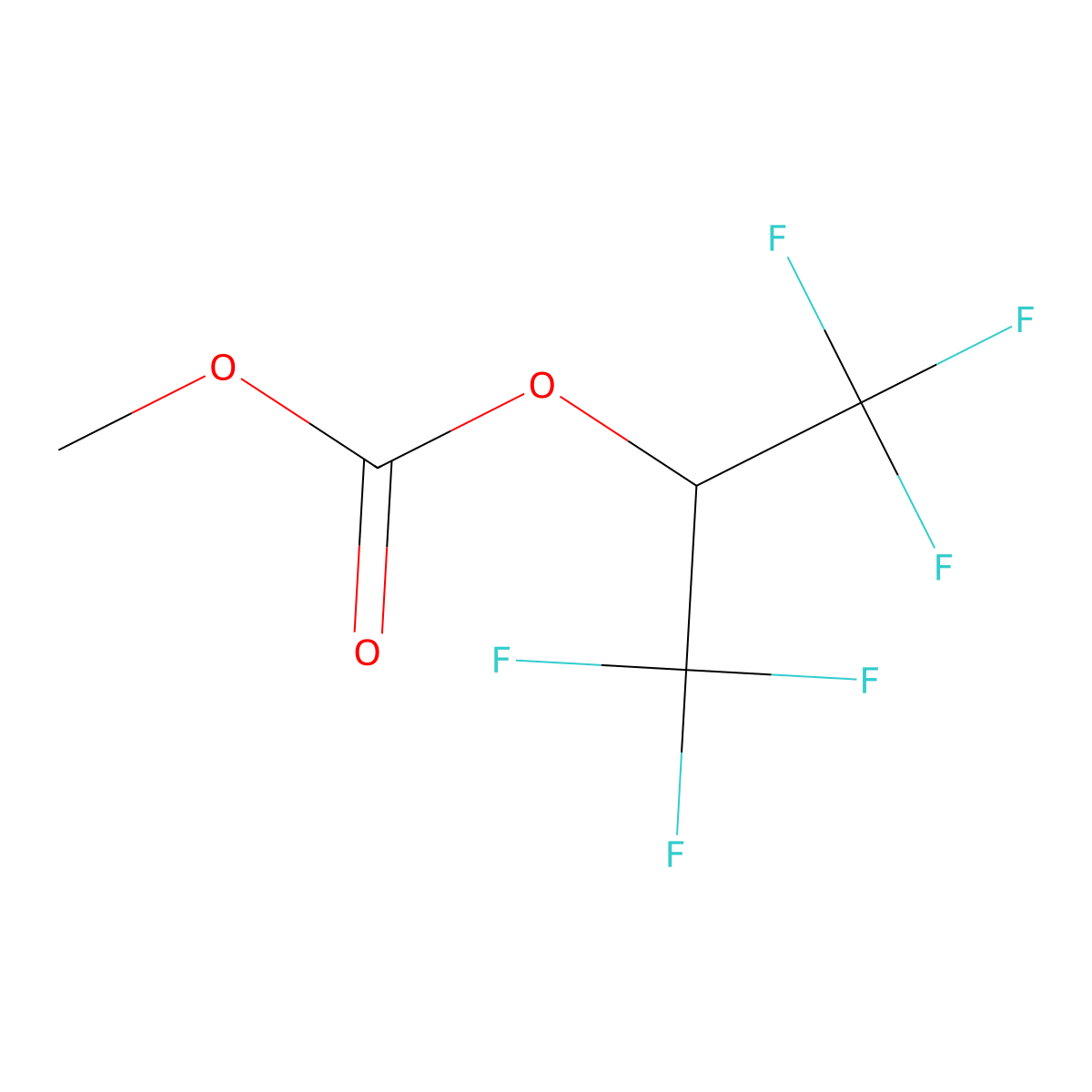 Hexafluoroisopropyl methyl carbonate molecular structure, CAS 607382-52-5