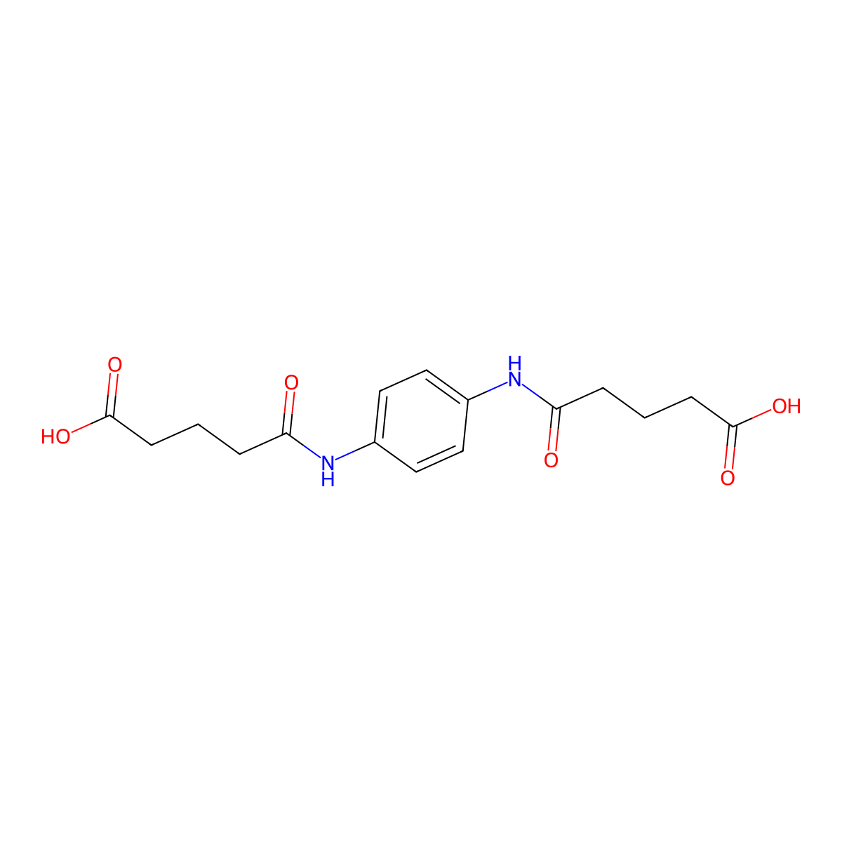 5,5'-(Benzene-1,4-diyldiimino)bis(5-oxopentanoic acid) molecular structure, CAS 607383-54-0