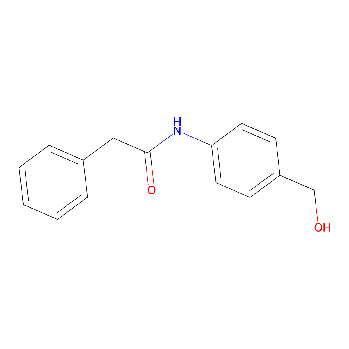 N-[4-(hydroxymethyl)phenyl]-2-phenylacetamide molecular structure, CAS 607383-59-5