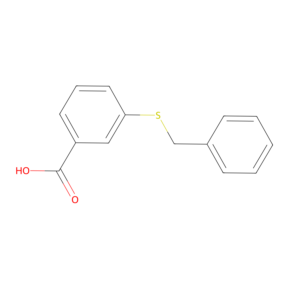 3-(Benzylthio)benzoic acid molecular structure, CAS 60739-40-4