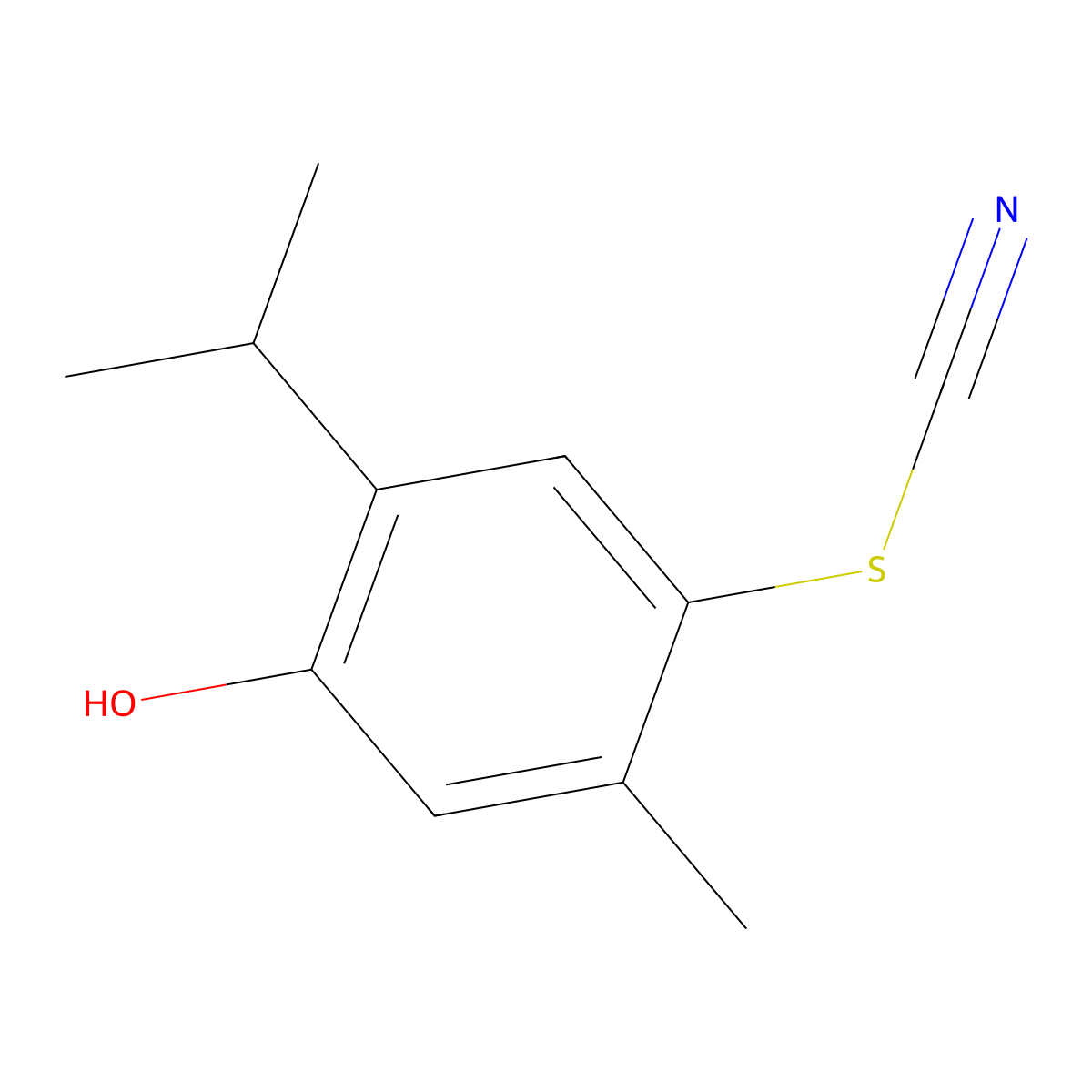 6-Thiocyanato-thymol molecular structure, CAS 6074-31-3