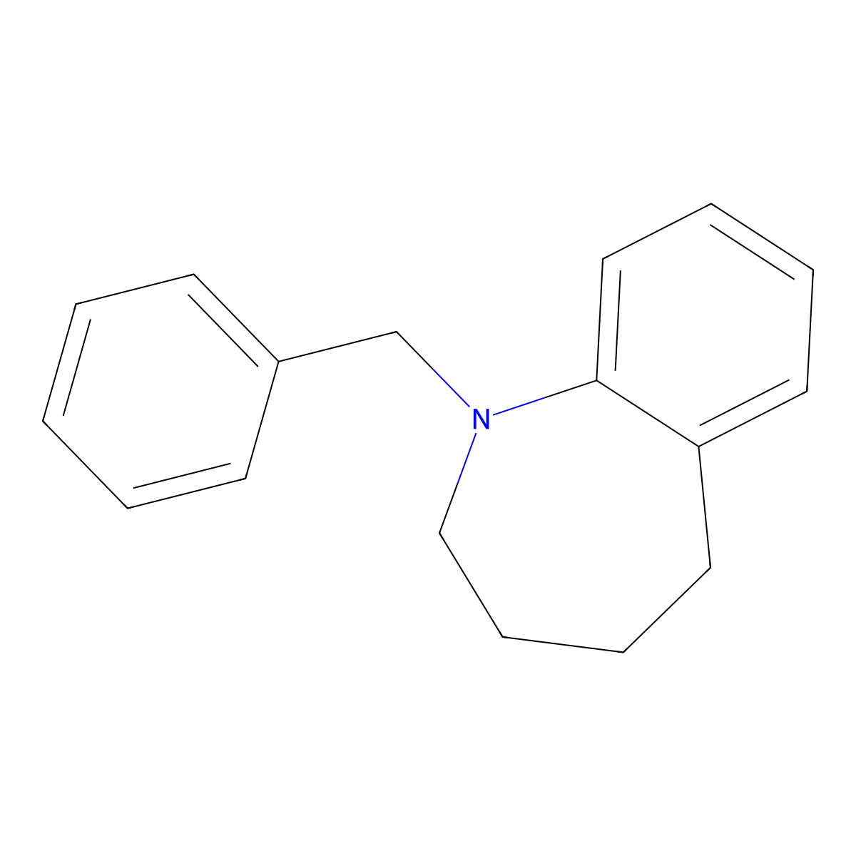 1-Benzyl-2,3,4,5-tetrahydro-1h-1-benzazepine molecular structure, CAS 60740-67-2