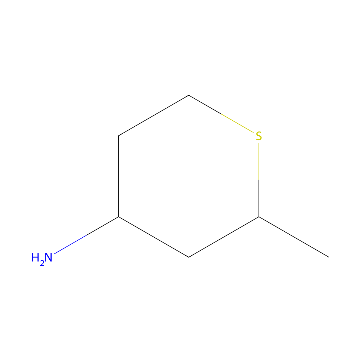 2-Methylthian-4-amine molecular structure, CAS 60743-26-2