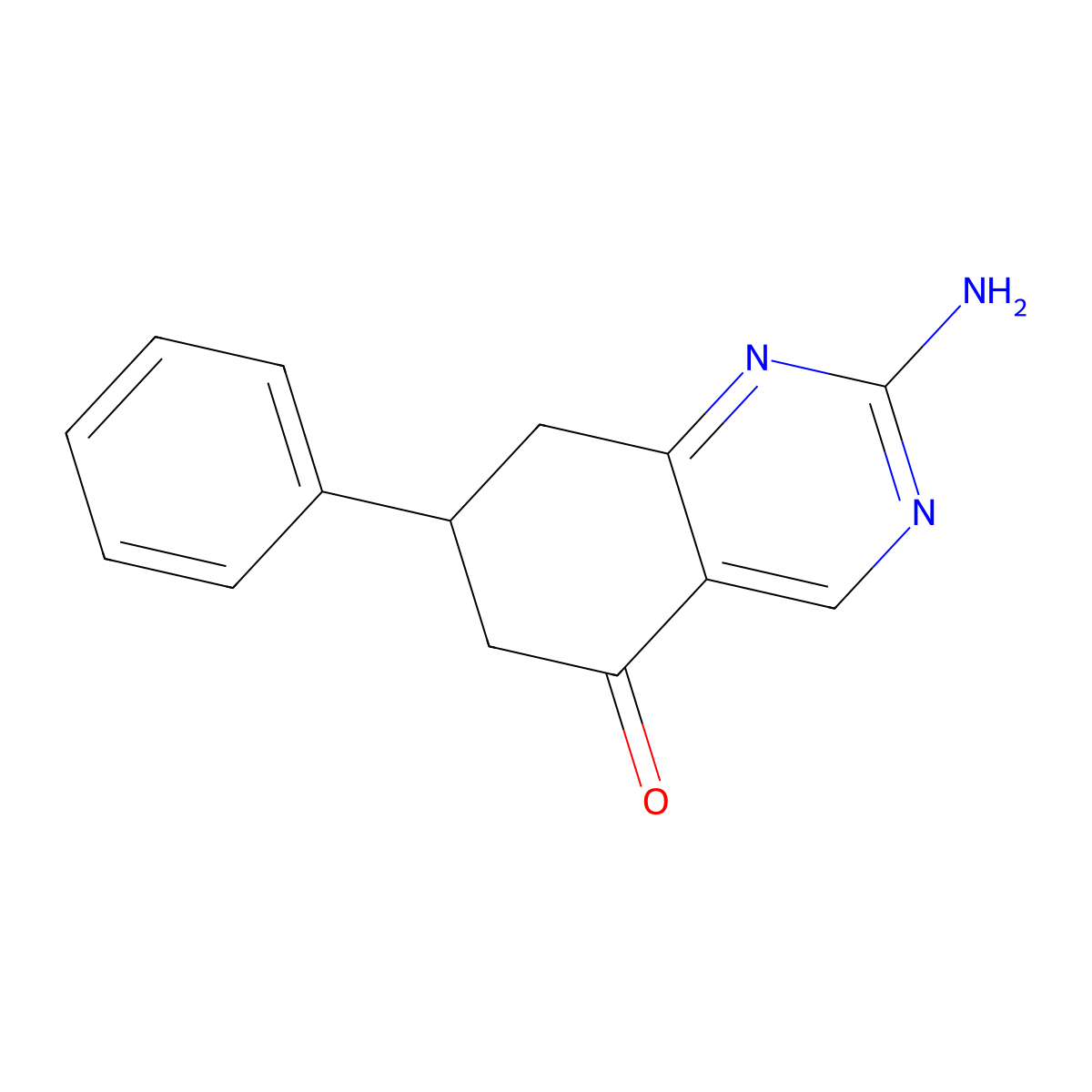 2-Amino-7-phenyl-7,8-dihydro-6H-quinazolin-5-one molecular structure, CAS 6075-47-4