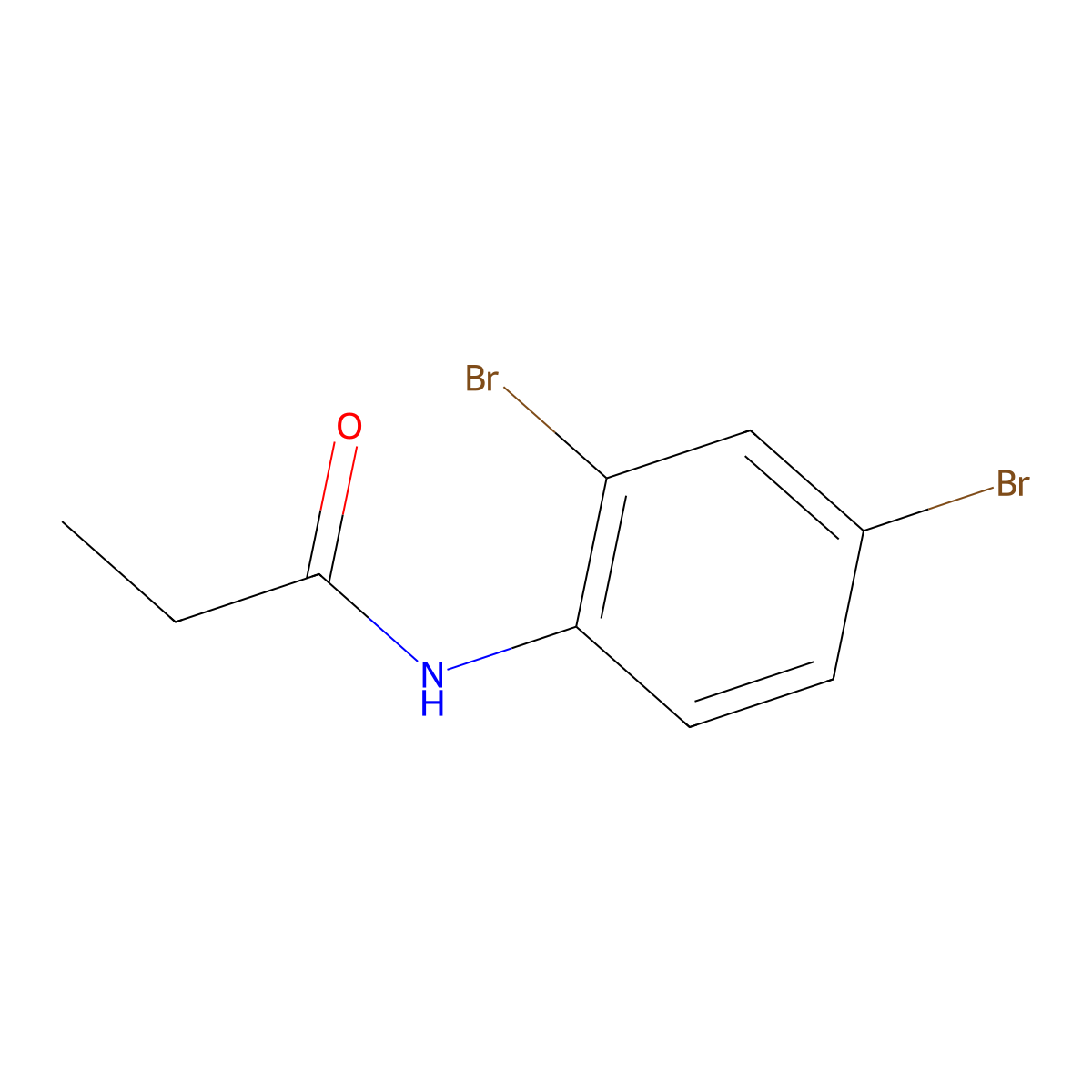 N-(2,4-dibromophenyl)propanamide molecular structure, CAS 60751-74-8