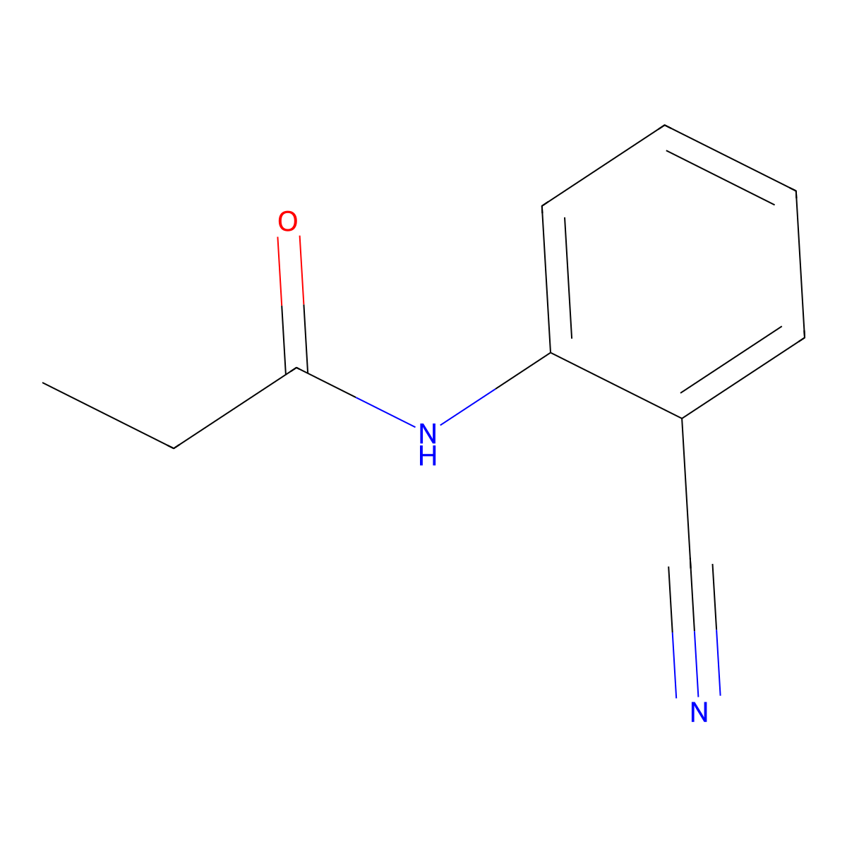 N-(2-cyanophenyl)propanamide molecular structure, CAS 60751-76-0
