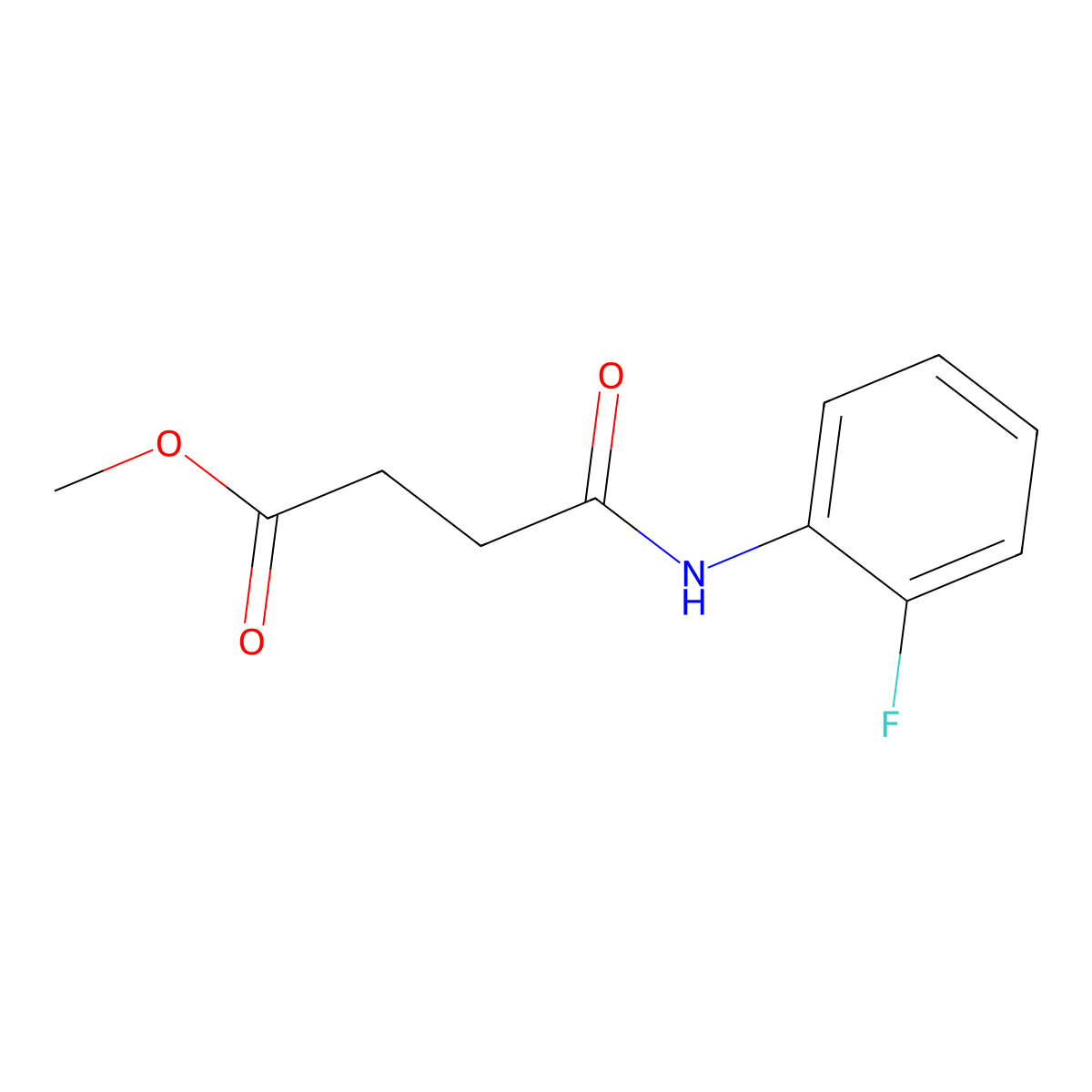 Methyl 4-[(2-fluorophenyl)amino]-4-oxobutanoate molecular structure, CAS 60751-78-2