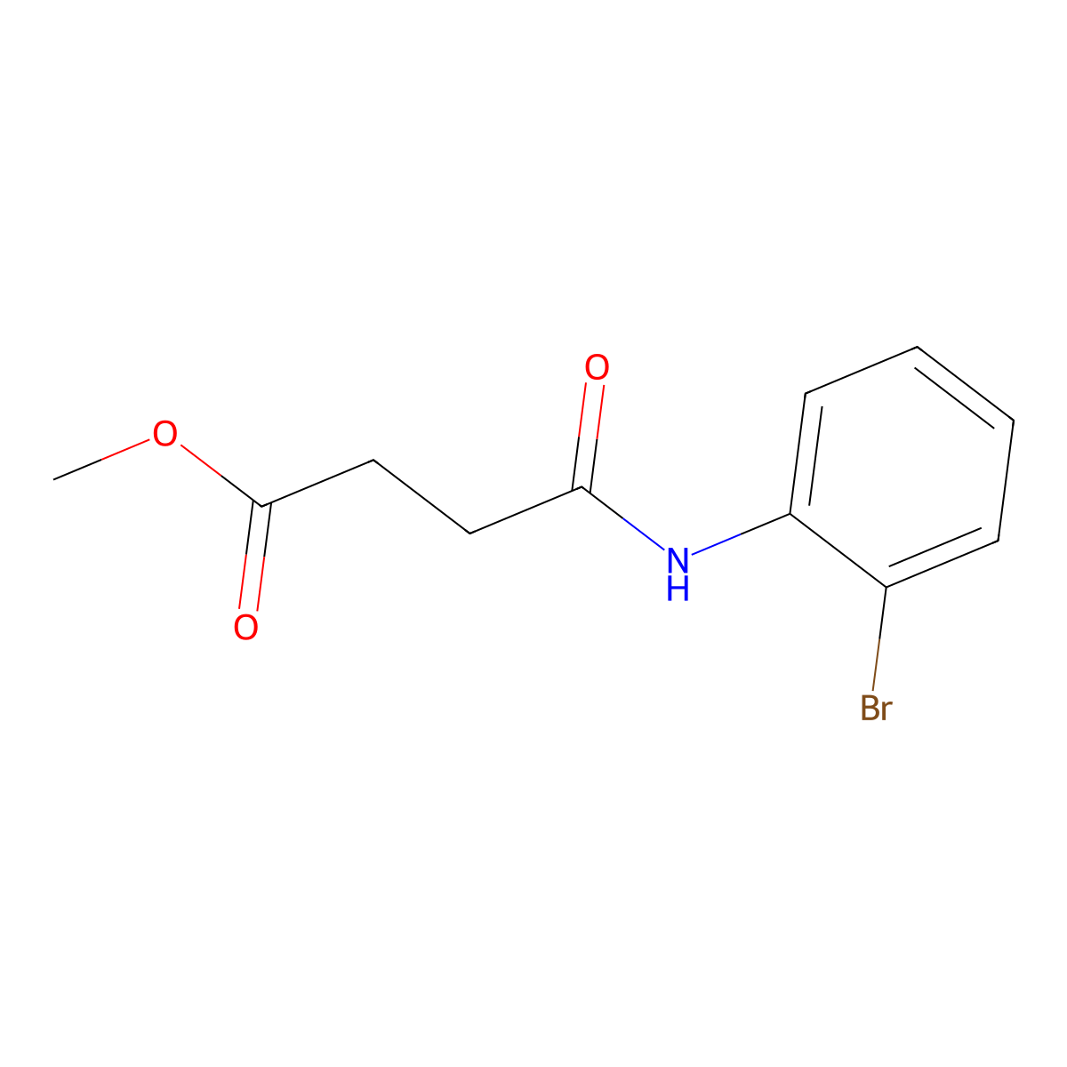 Methyl 4-(2-bromoanilino)-4-oxobutanoate molecular structure, CAS 60752-06-9