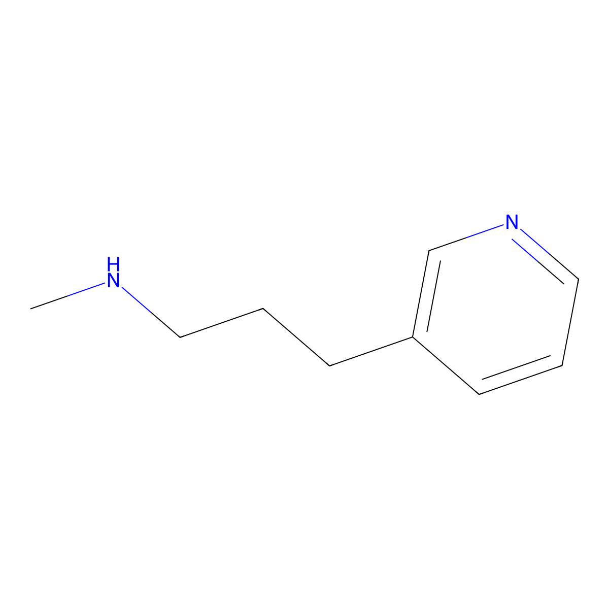 Methyl-(3-pyridin-3-yl-propyl)-amine molecular structure, CAS 60753-09-5